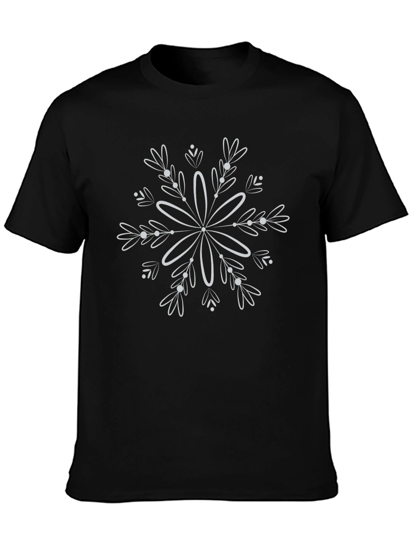 Snowflake Graphic Black T-Shirt