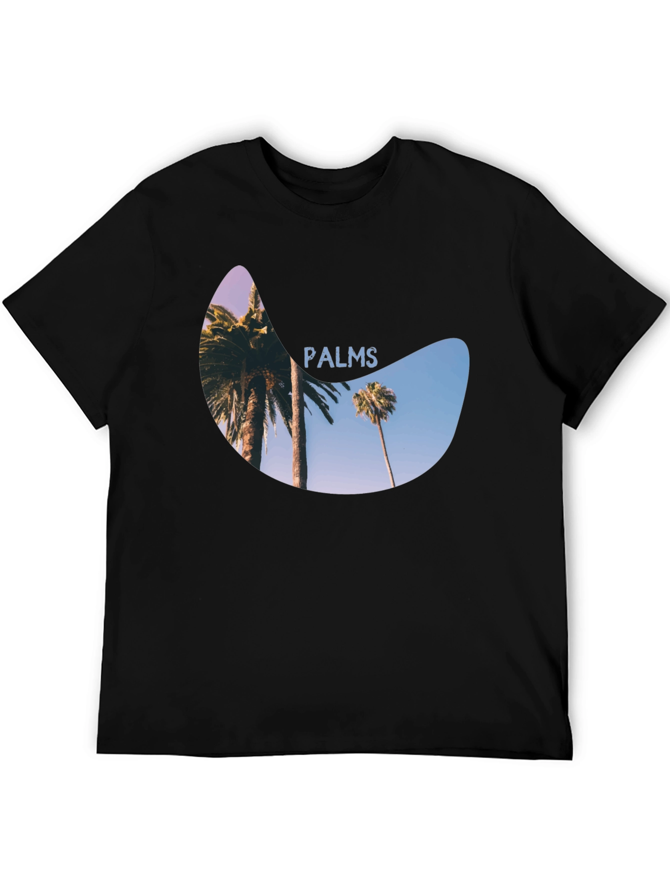 Palms Graphic Print Black T-Shirt