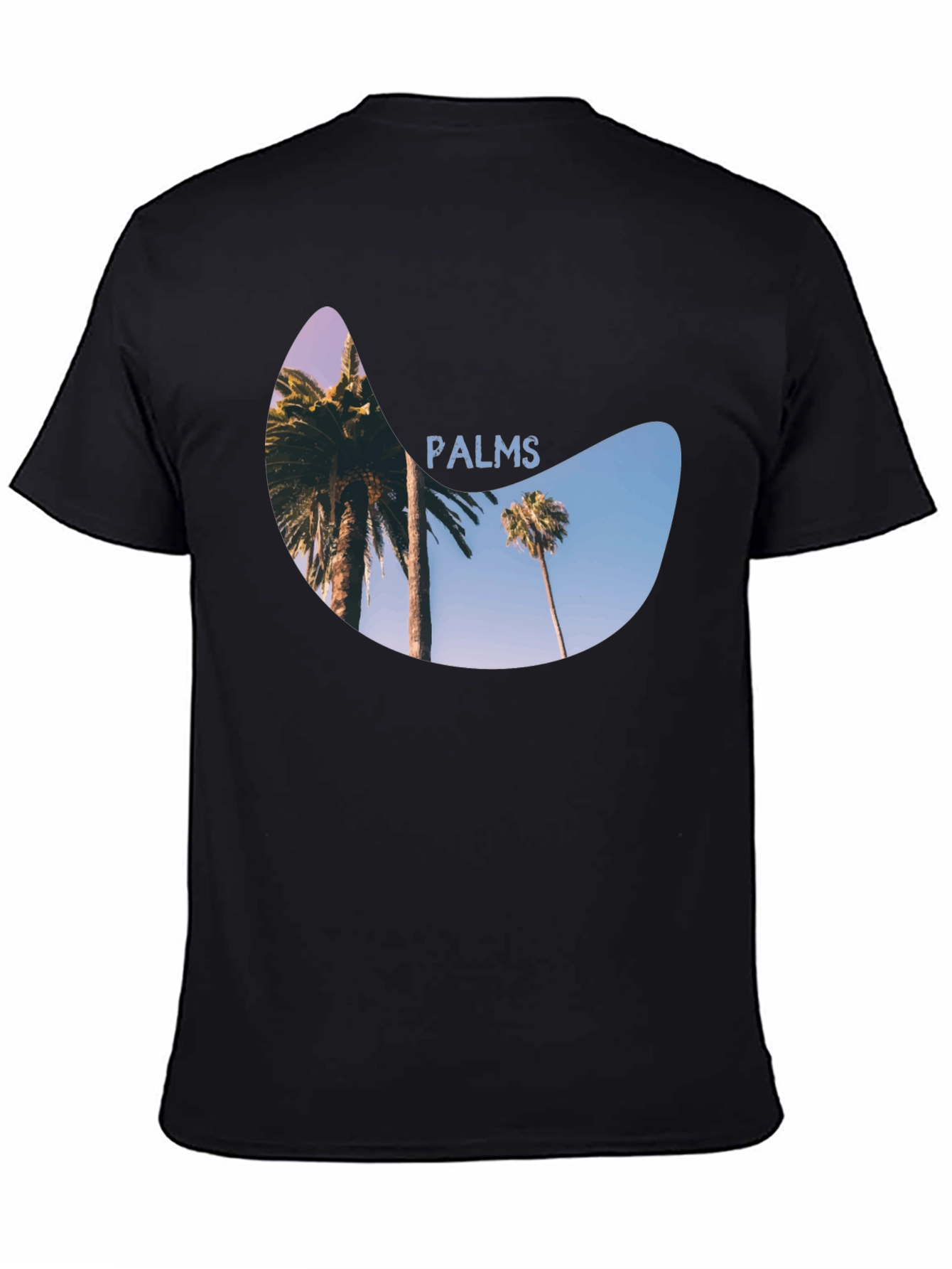 Palms Graphic Print Black T-Shirt