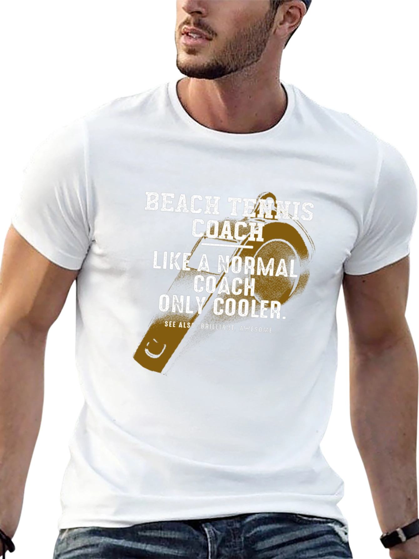 Beach Tennis Coach T-Shirt - Cool & Unique Design