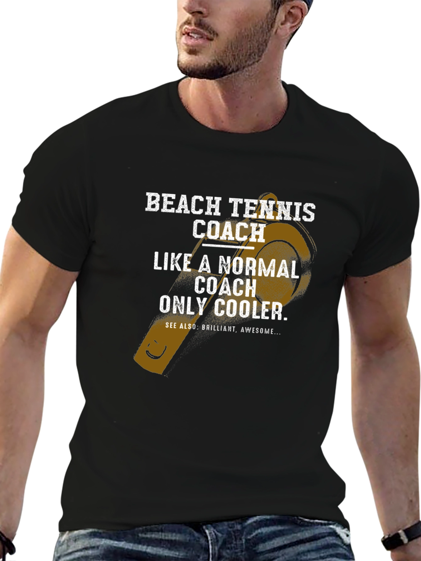 Beach Tennis Coach T-Shirt - Cool & Unique Design