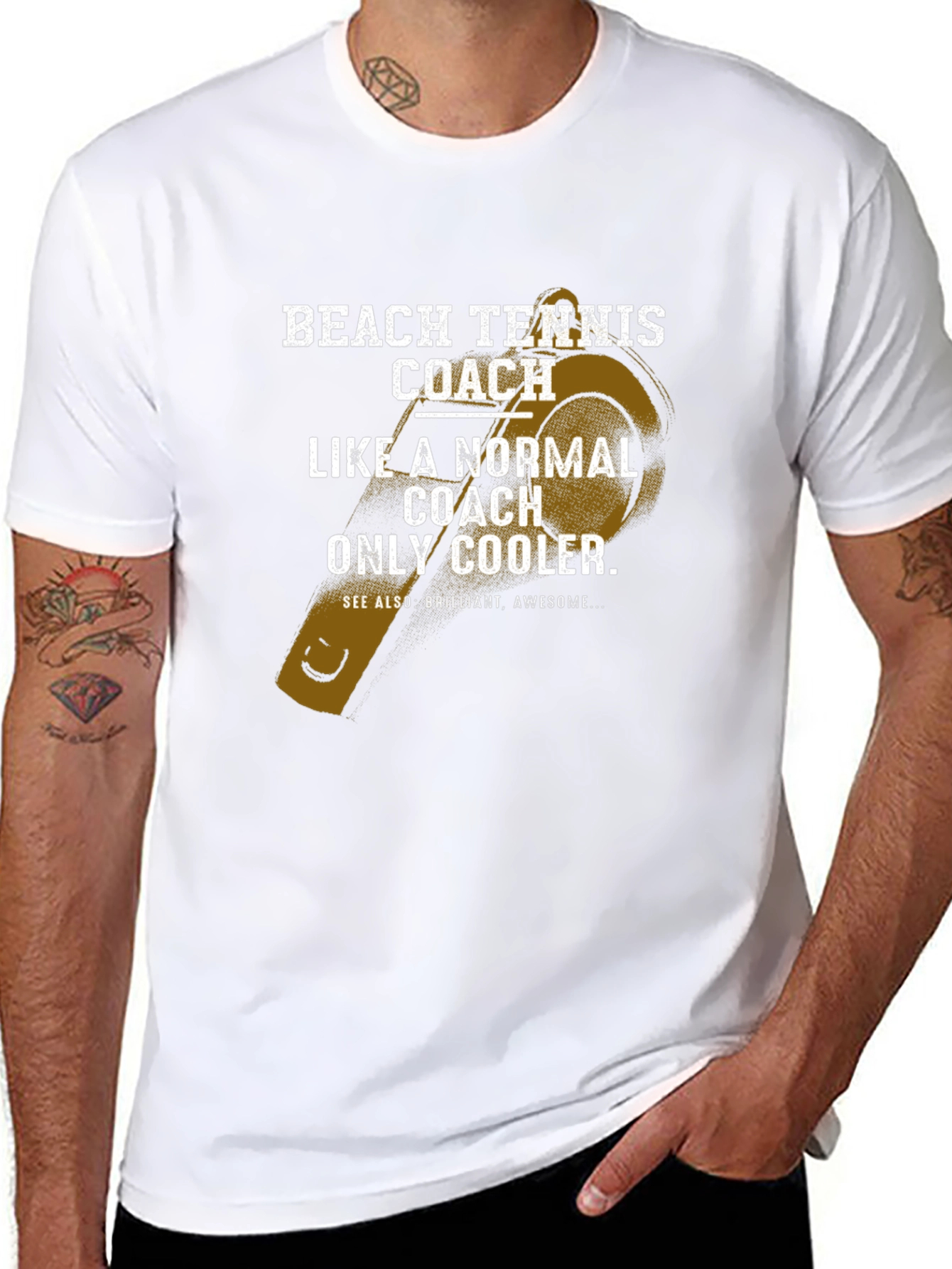 Beach Tennis Coach T-Shirt - Cool & Unique Design