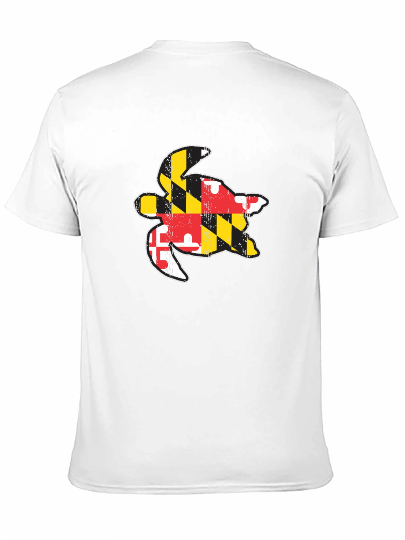 Maryland Flag Turtle Black T-Shirt