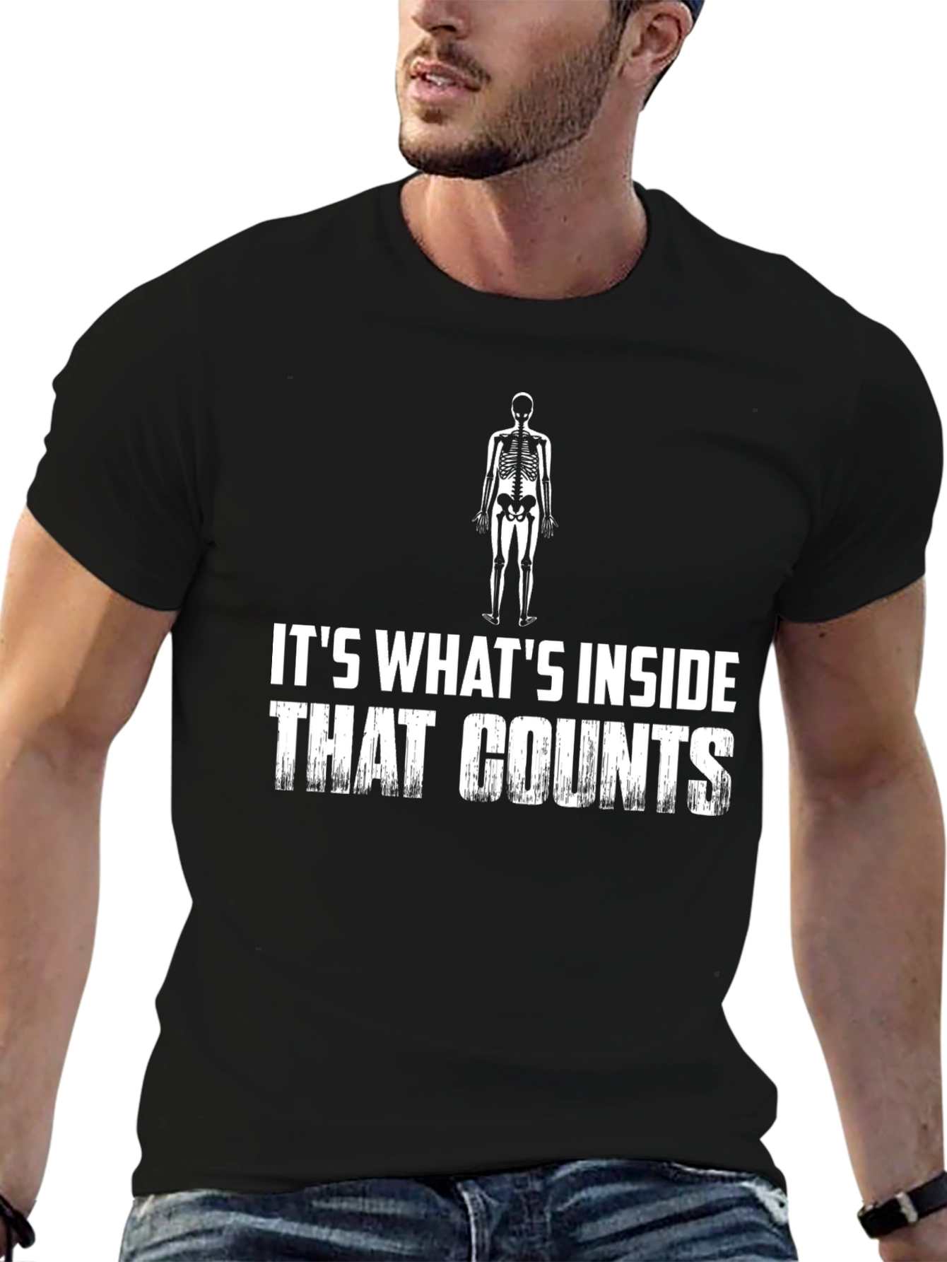 Funny Skeleton Inside Counts T-Shirt
