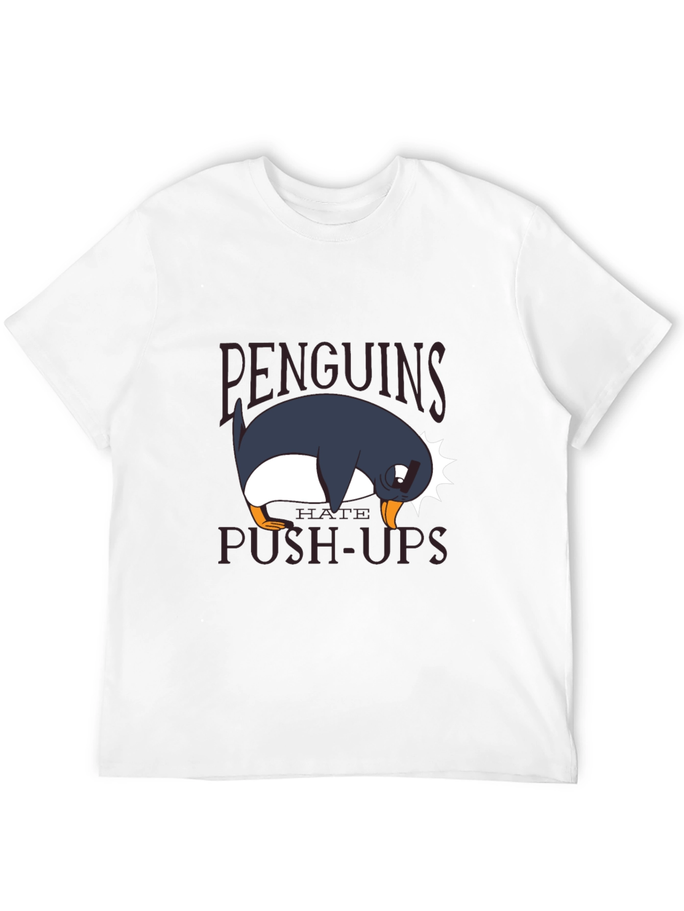 Penguins Hate Push-Ups Black T-Shirt