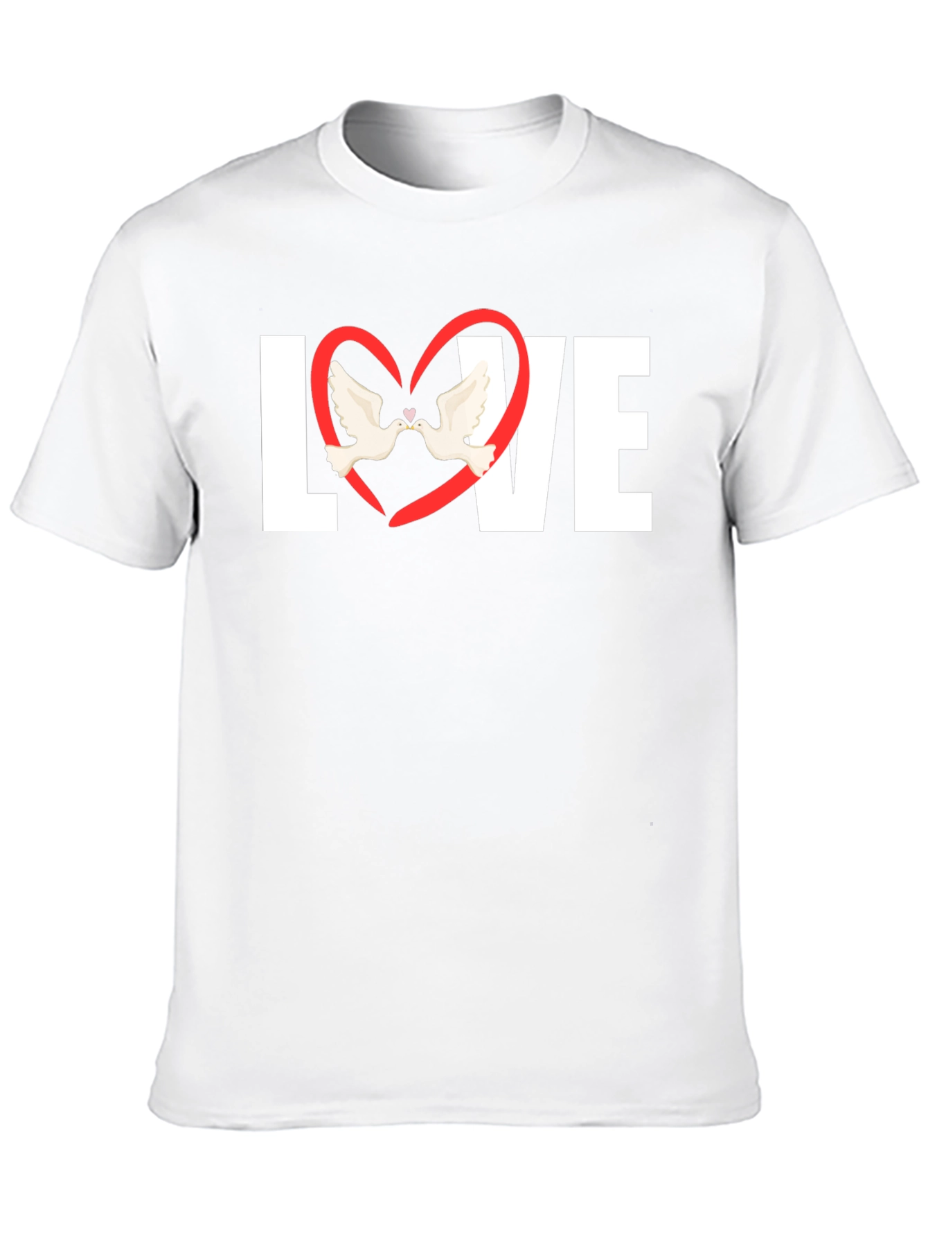 Love Heart Doves Graphic T-Shirt