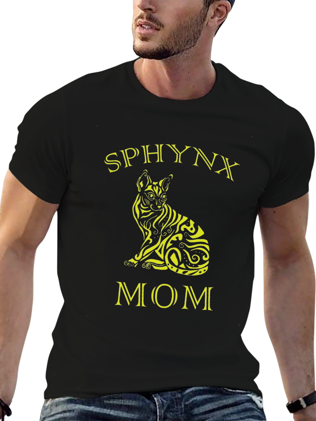 Sphynx Cat Mom T-Shirt - Black