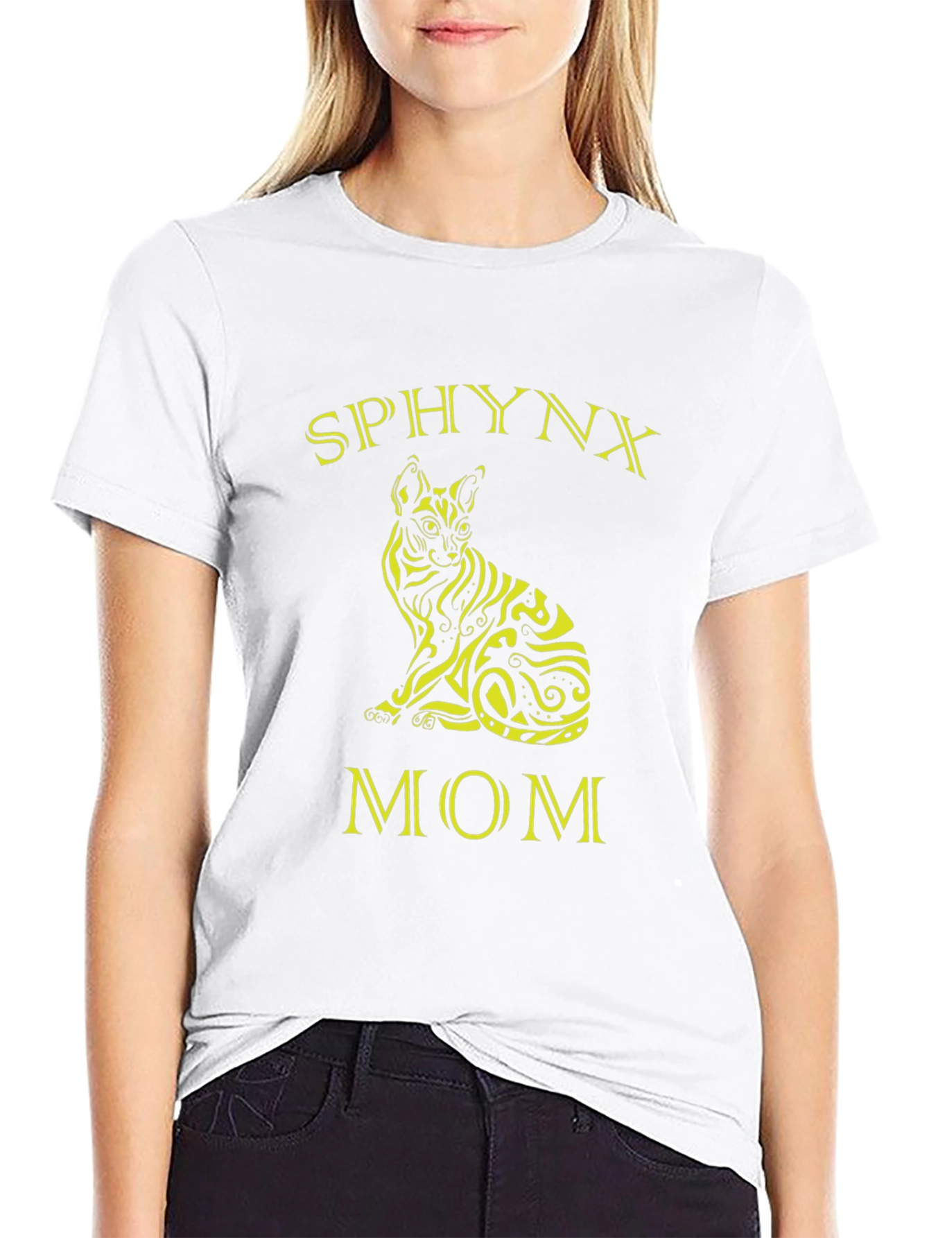 Sphynx Cat Mom T-Shirt - Black
