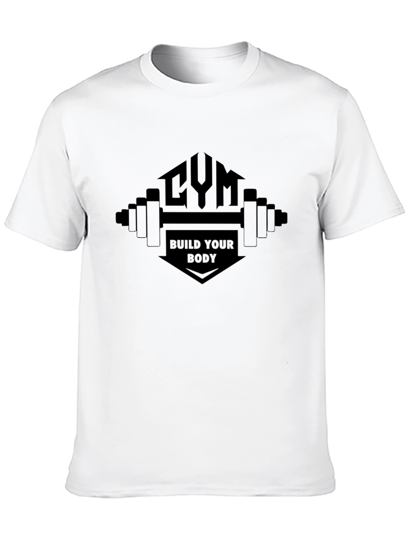 Gym & Build Your Body Mens Black T-Shirt