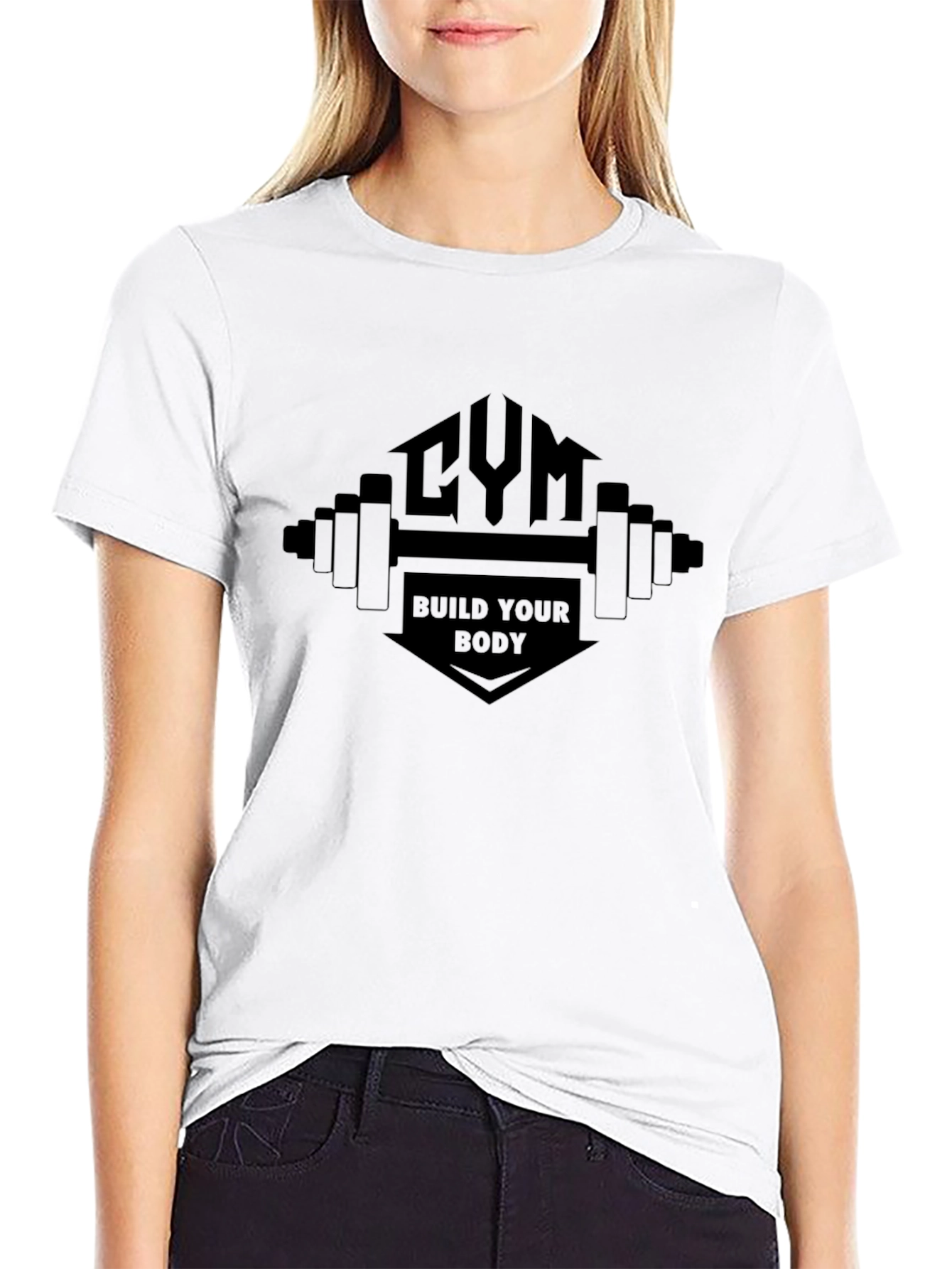 Gym & Build Your Body Mens Black T-Shirt