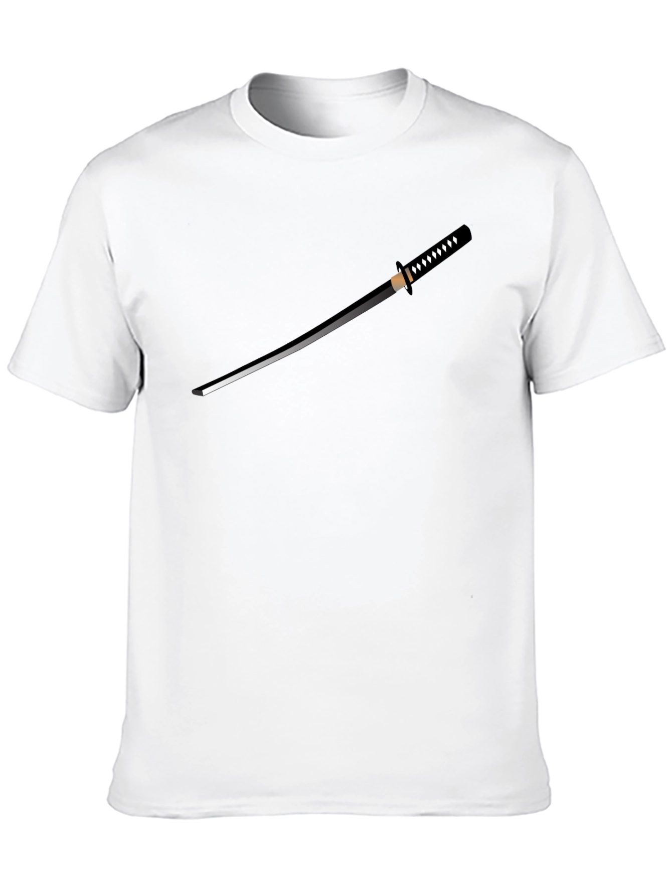 Katana Graphic T-Shirt - Black Crew Neck Tee