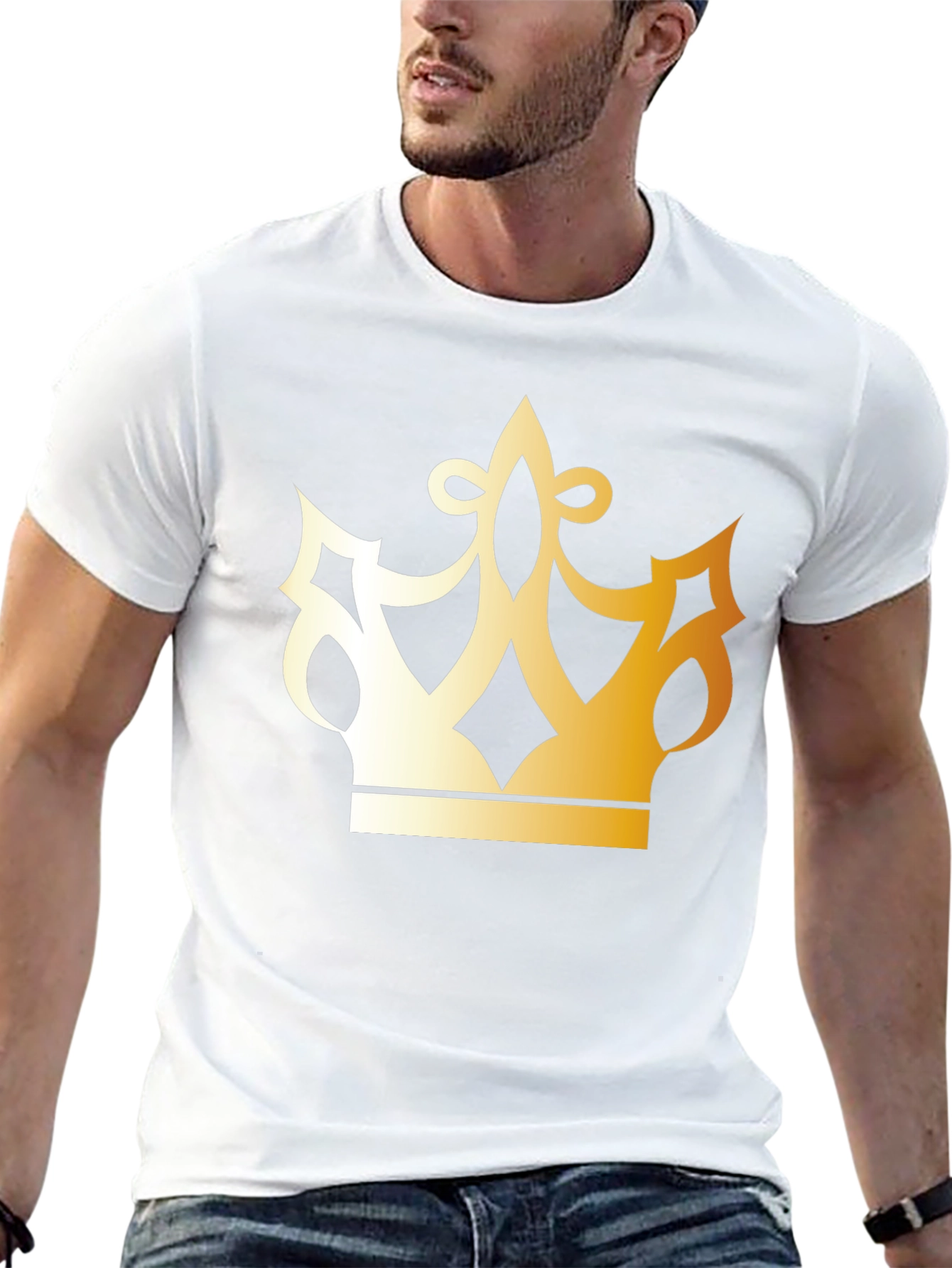 Golden Crown Graphic Black T-Shirt