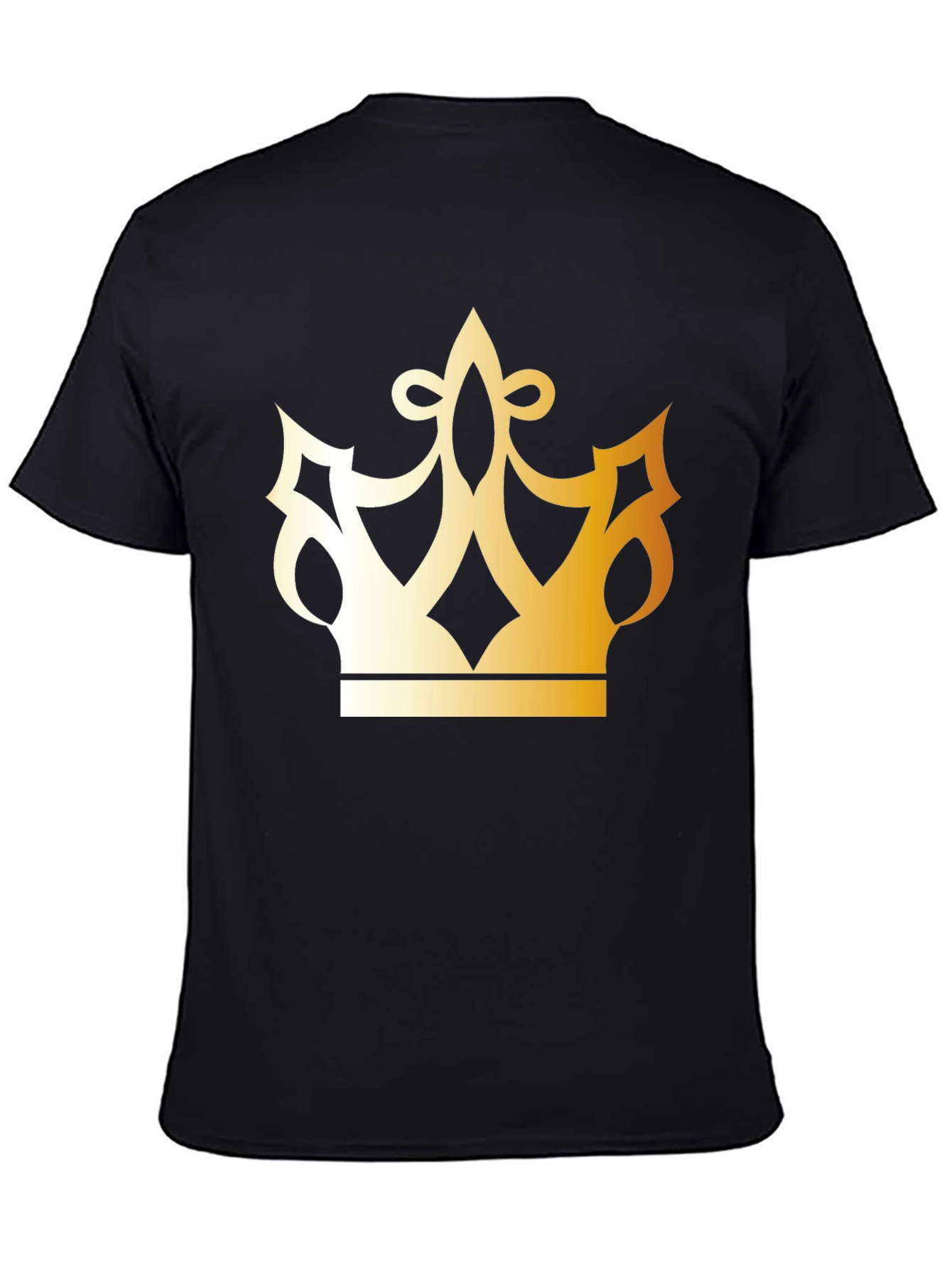 Golden Crown Graphic Black T-Shirt