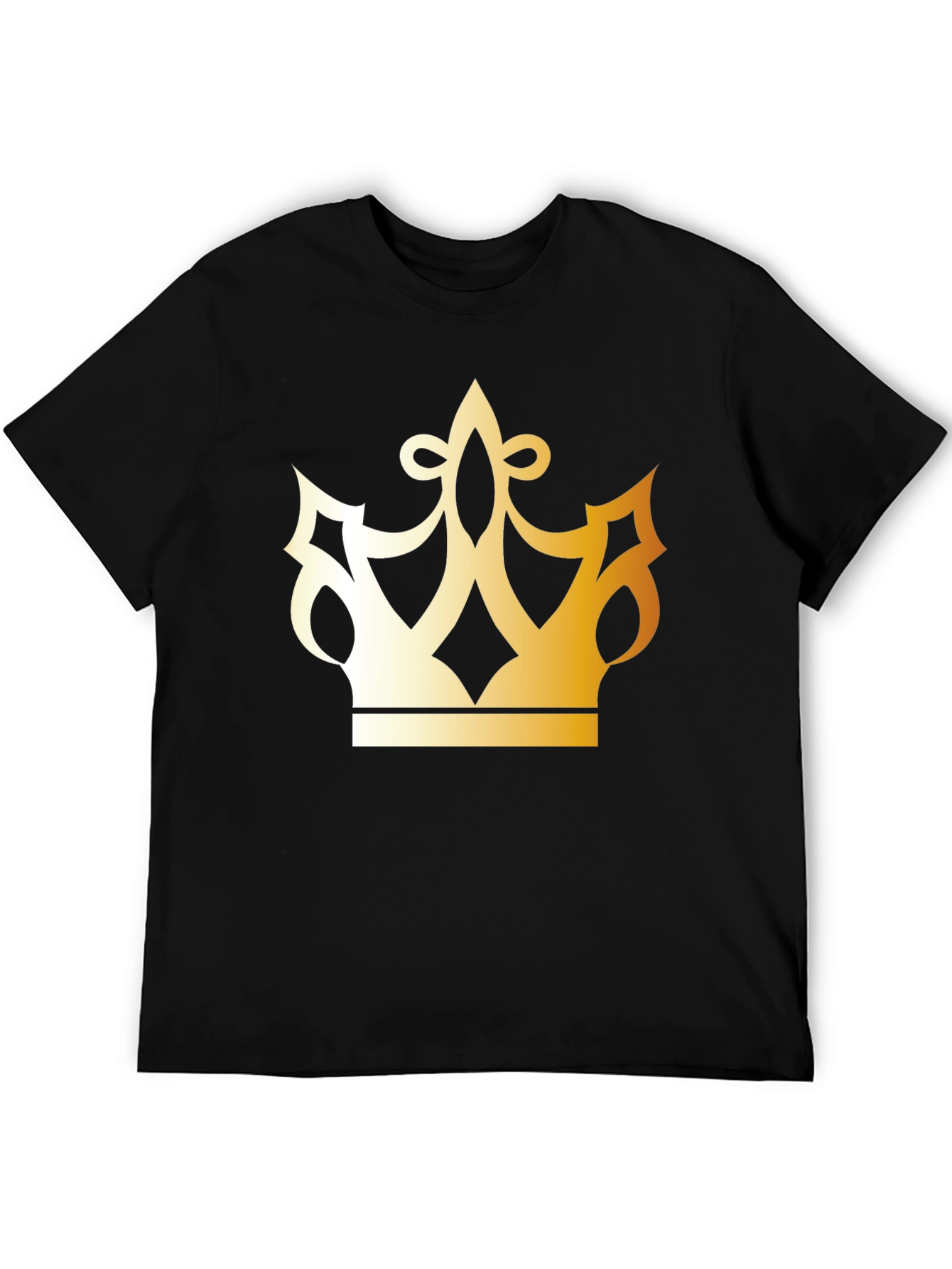 Golden Crown Graphic Black T-Shirt
