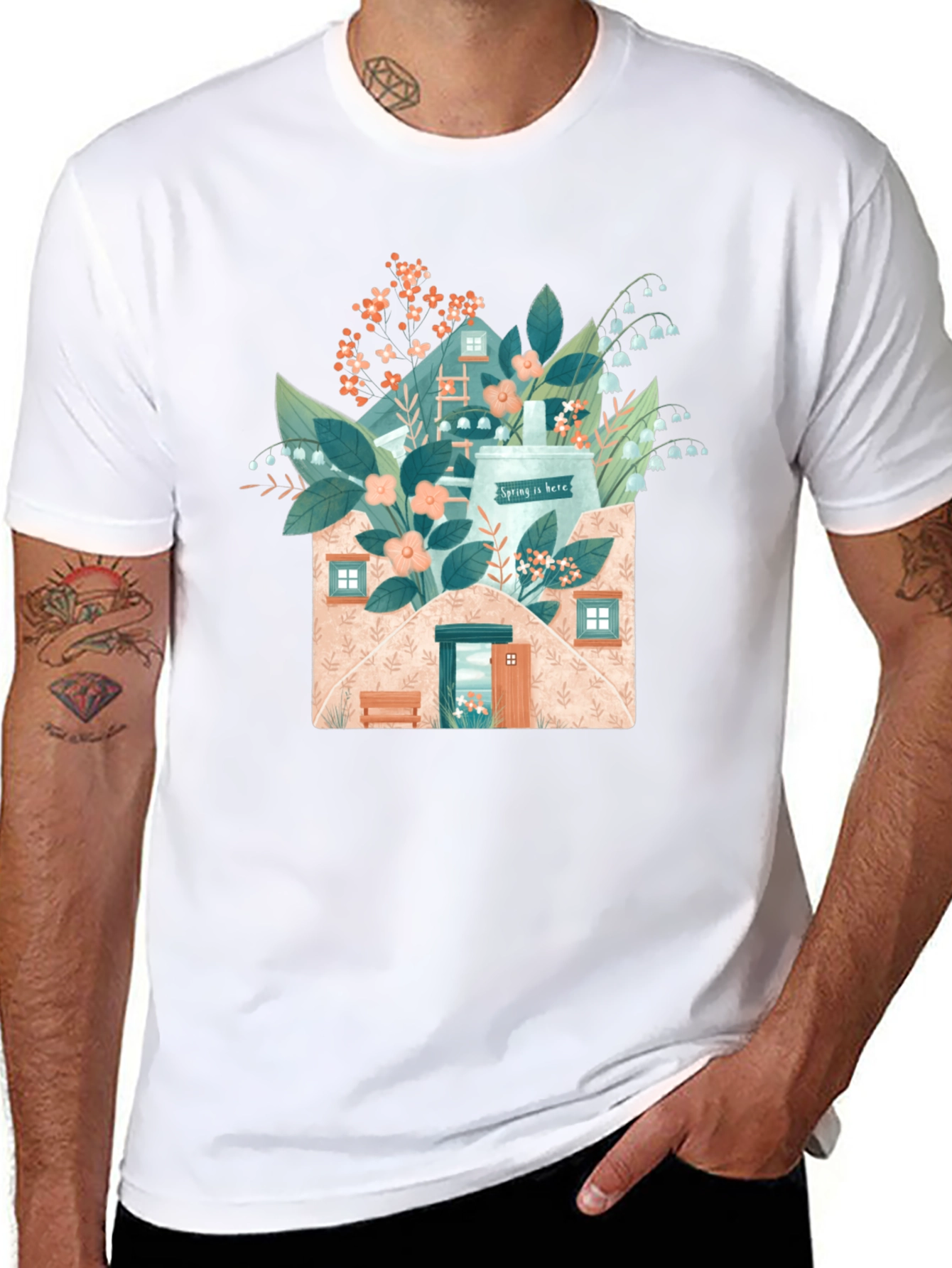 Spring Envelope T-Shirt - Nature-Inspired Design
