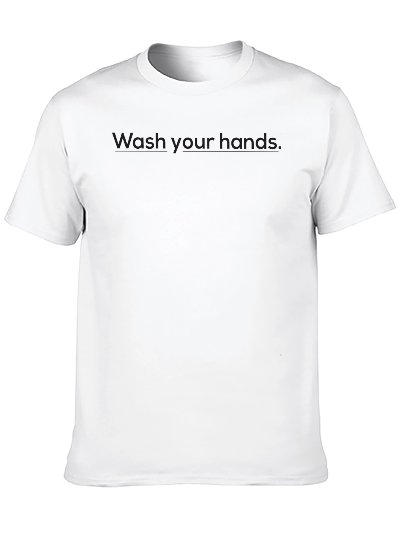 Wash Your Hands Graphic Black Tee Shirt