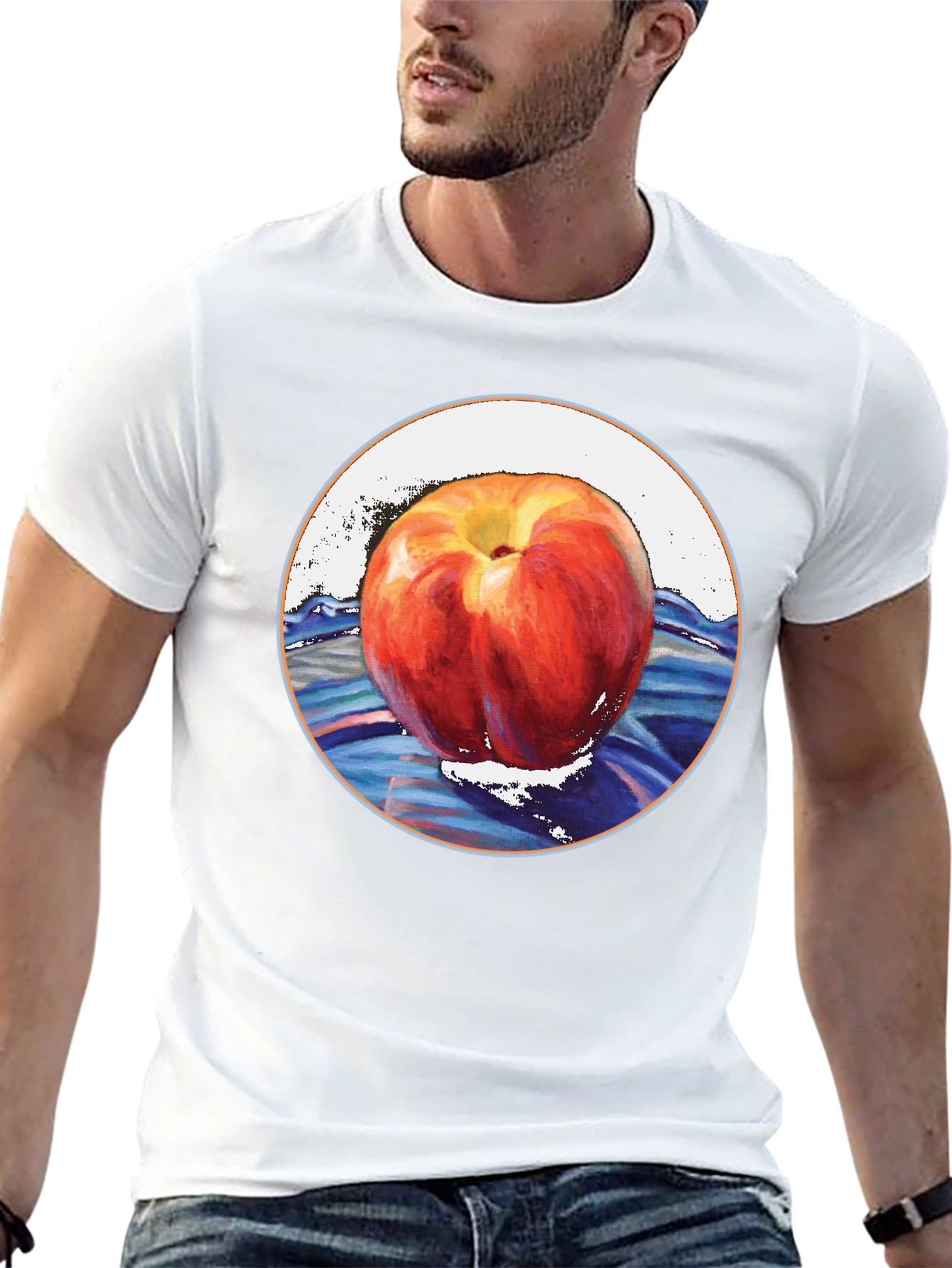 Peach Still Life Graphic Tee