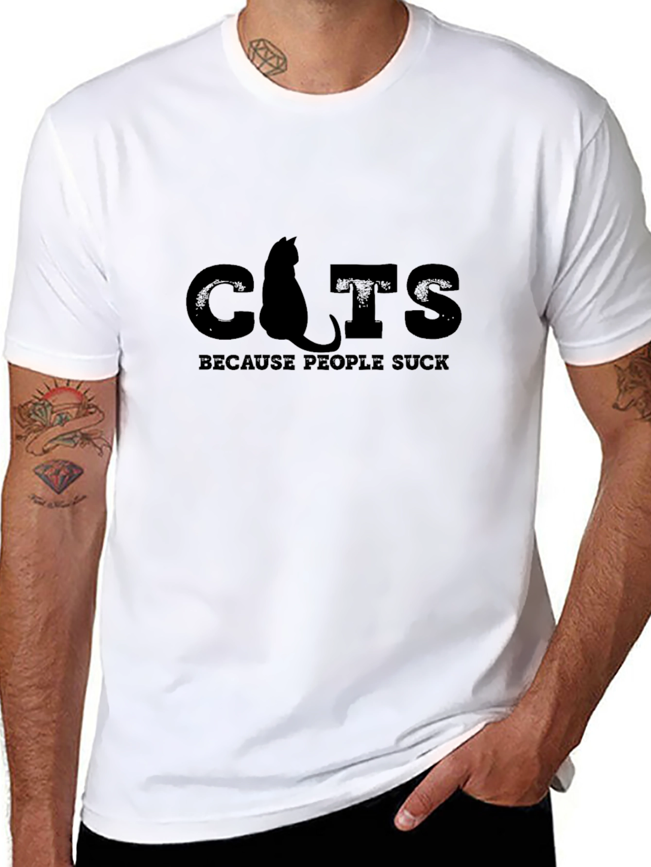 Cats Because People Suck T-Shirt