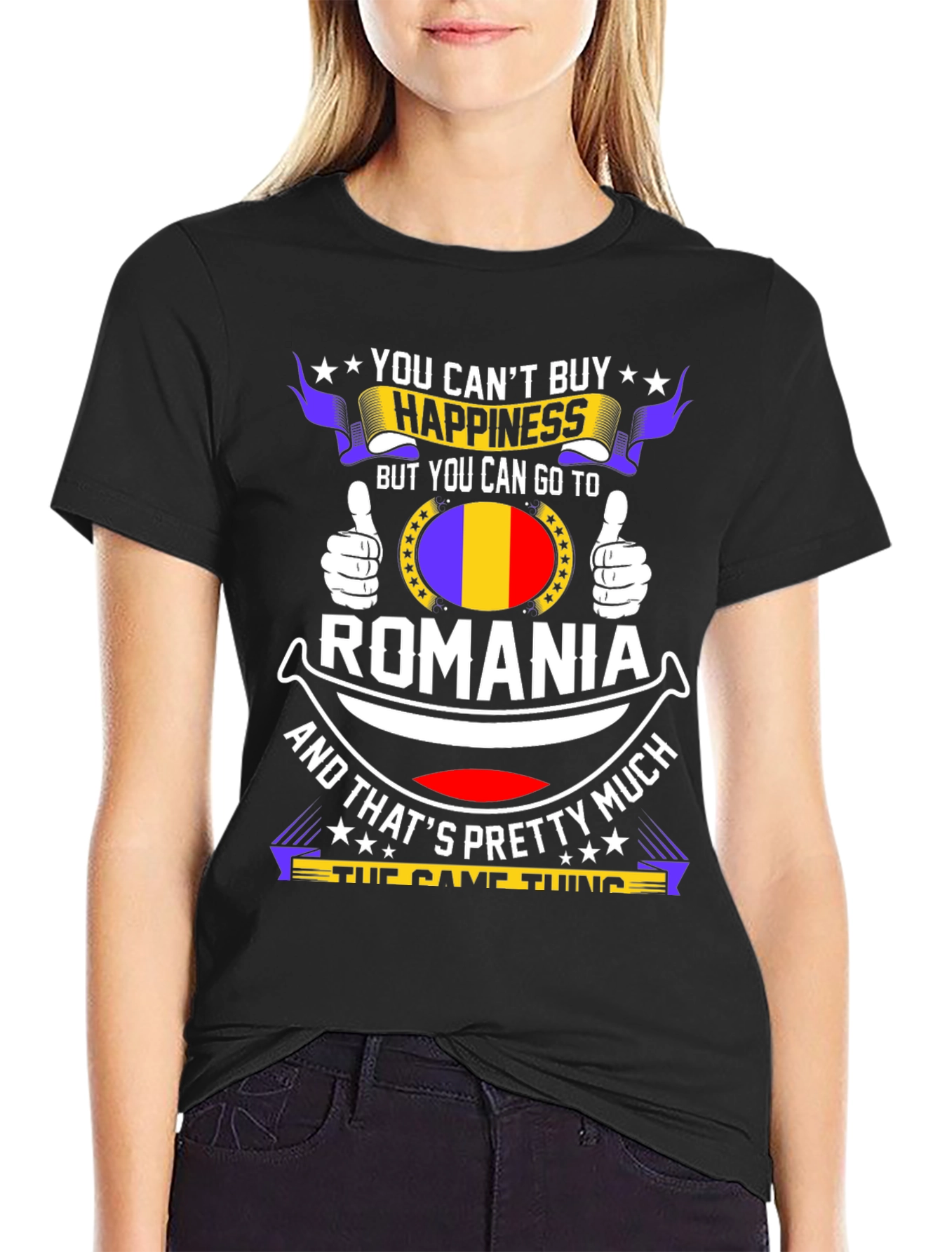 Romania T-Shirt - Cant Buy Happiness