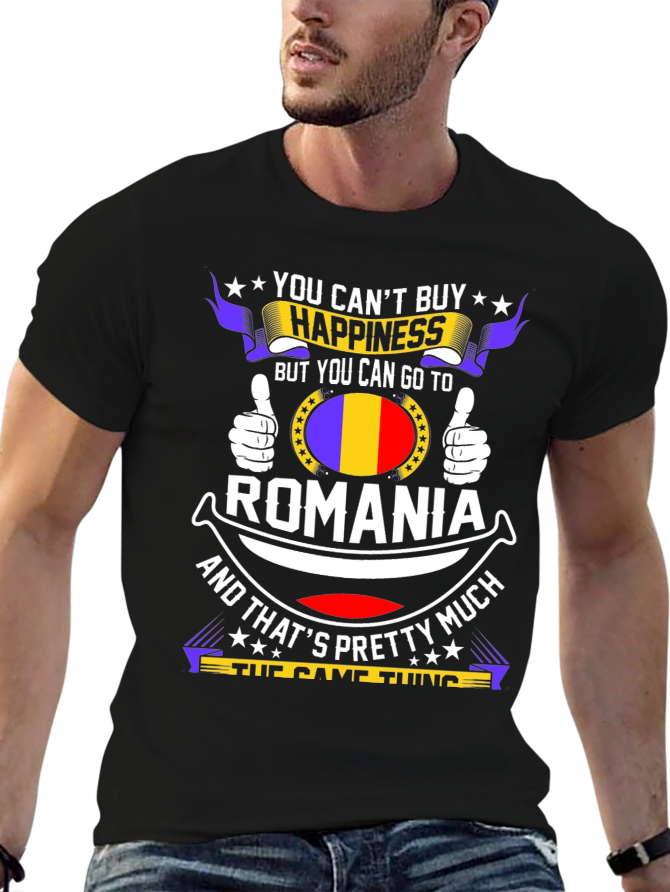 Romania T-Shirt - Cant Buy Happiness