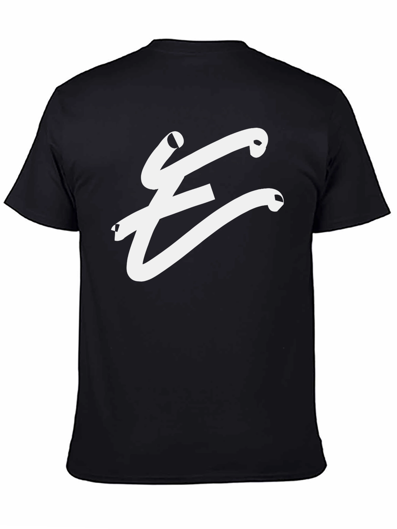 Stylish Black T-Shirt with White E Logo