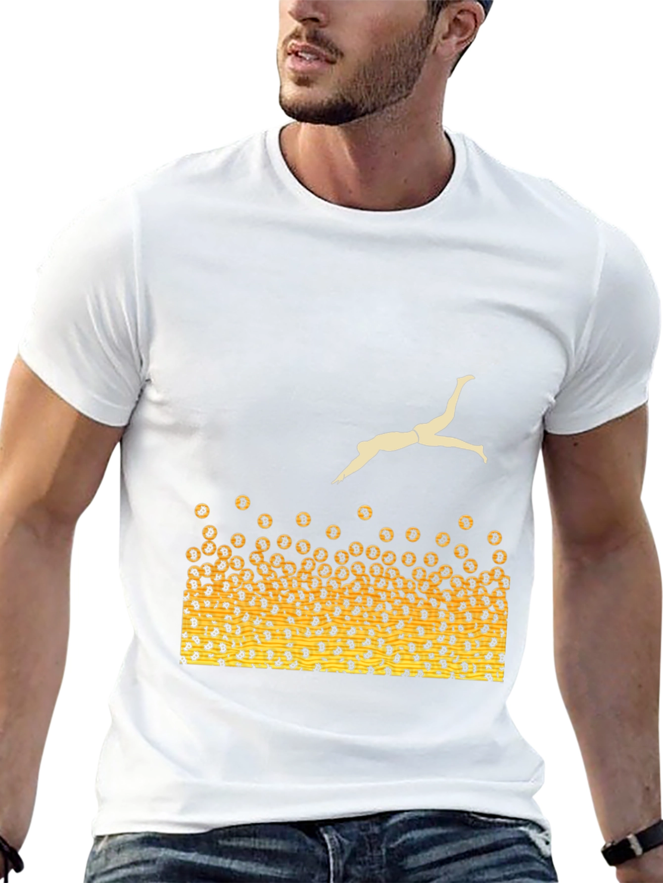 Bitcoin Diver T-Shirt - Crypto Currency Fun!
