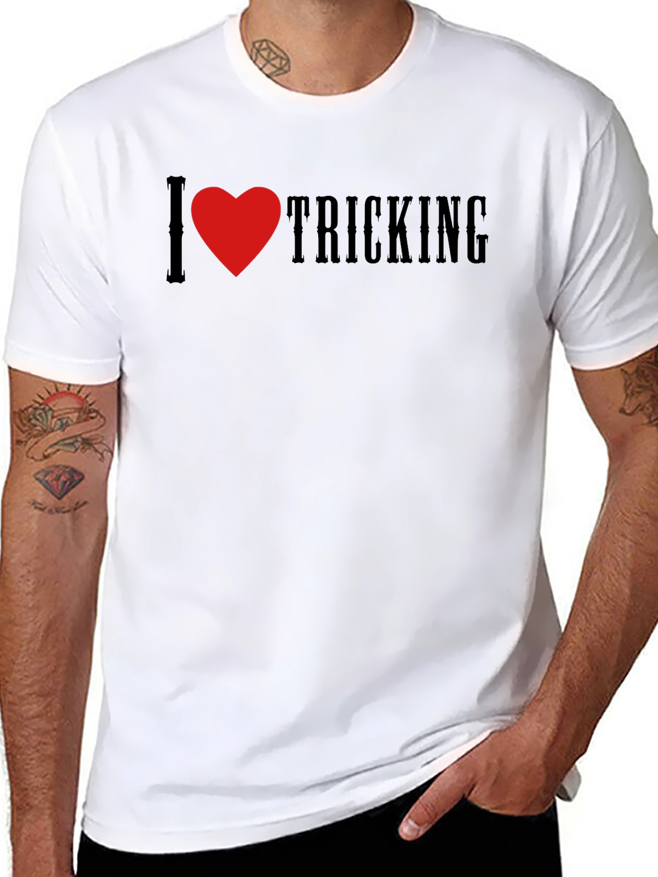 I Heart Tricking T-Shirt - Black Graphic Tee