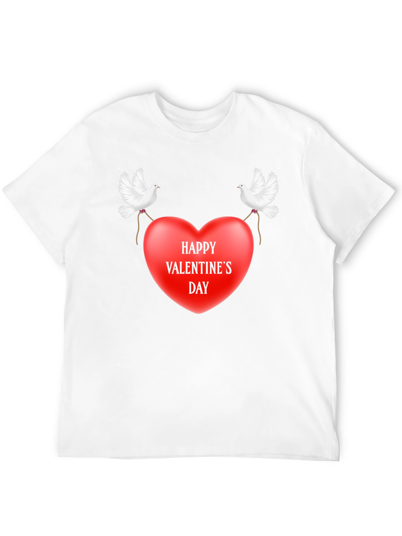 Happy Valentines Day Dove Heart T-Shirt