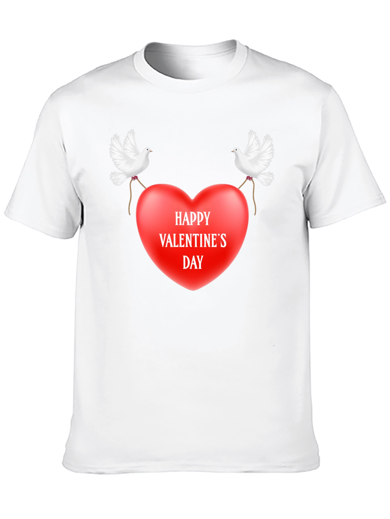 Happy Valentines Day Dove Heart T-Shirt