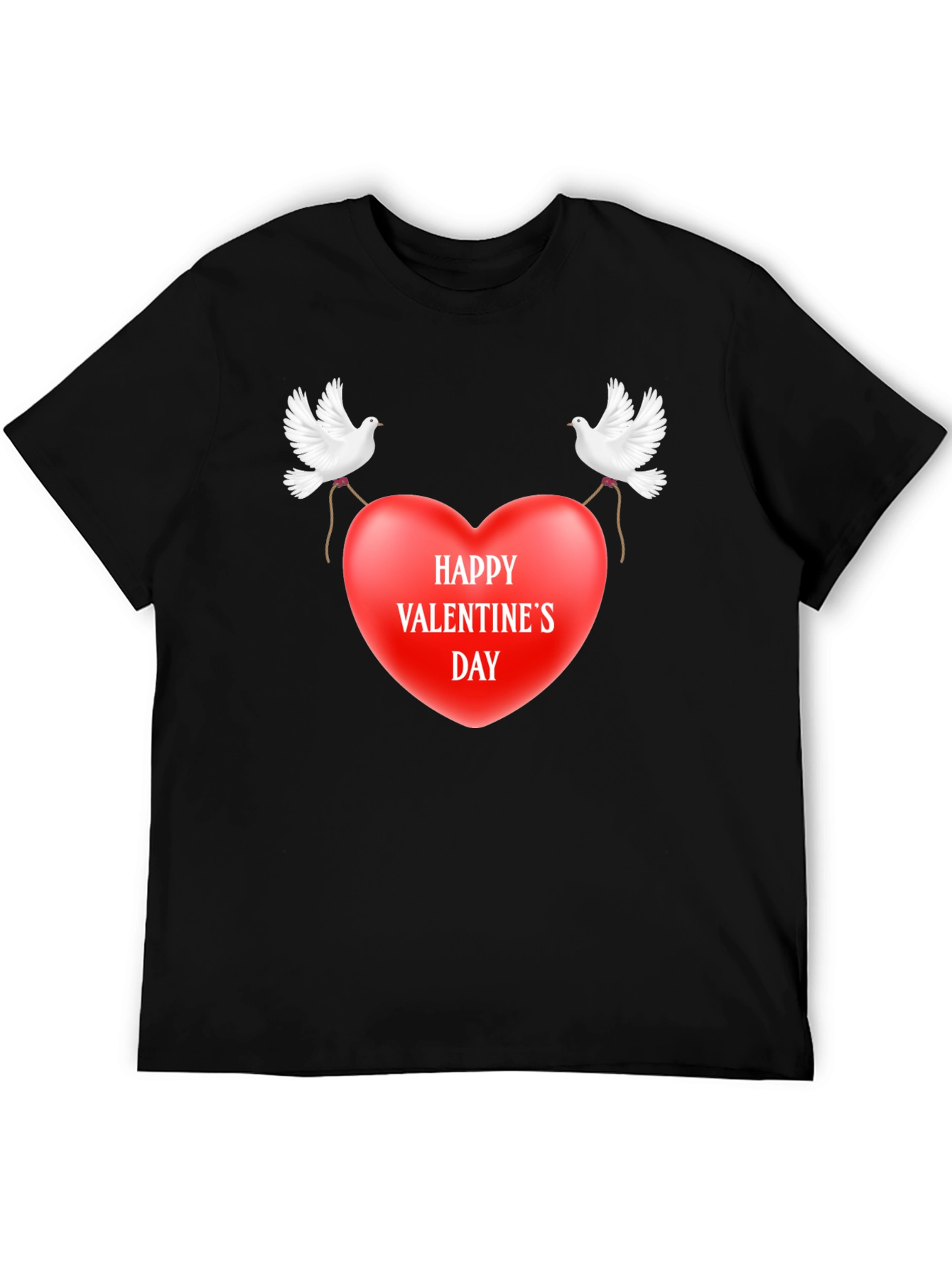 Happy Valentines Day Dove Heart T-Shirt