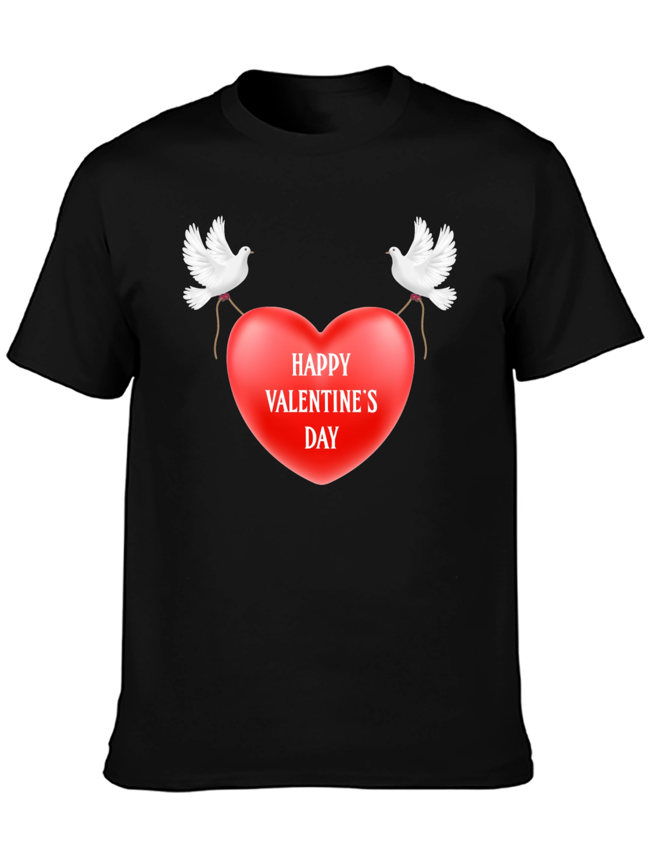 Happy Valentines Day Dove Heart T-Shirt