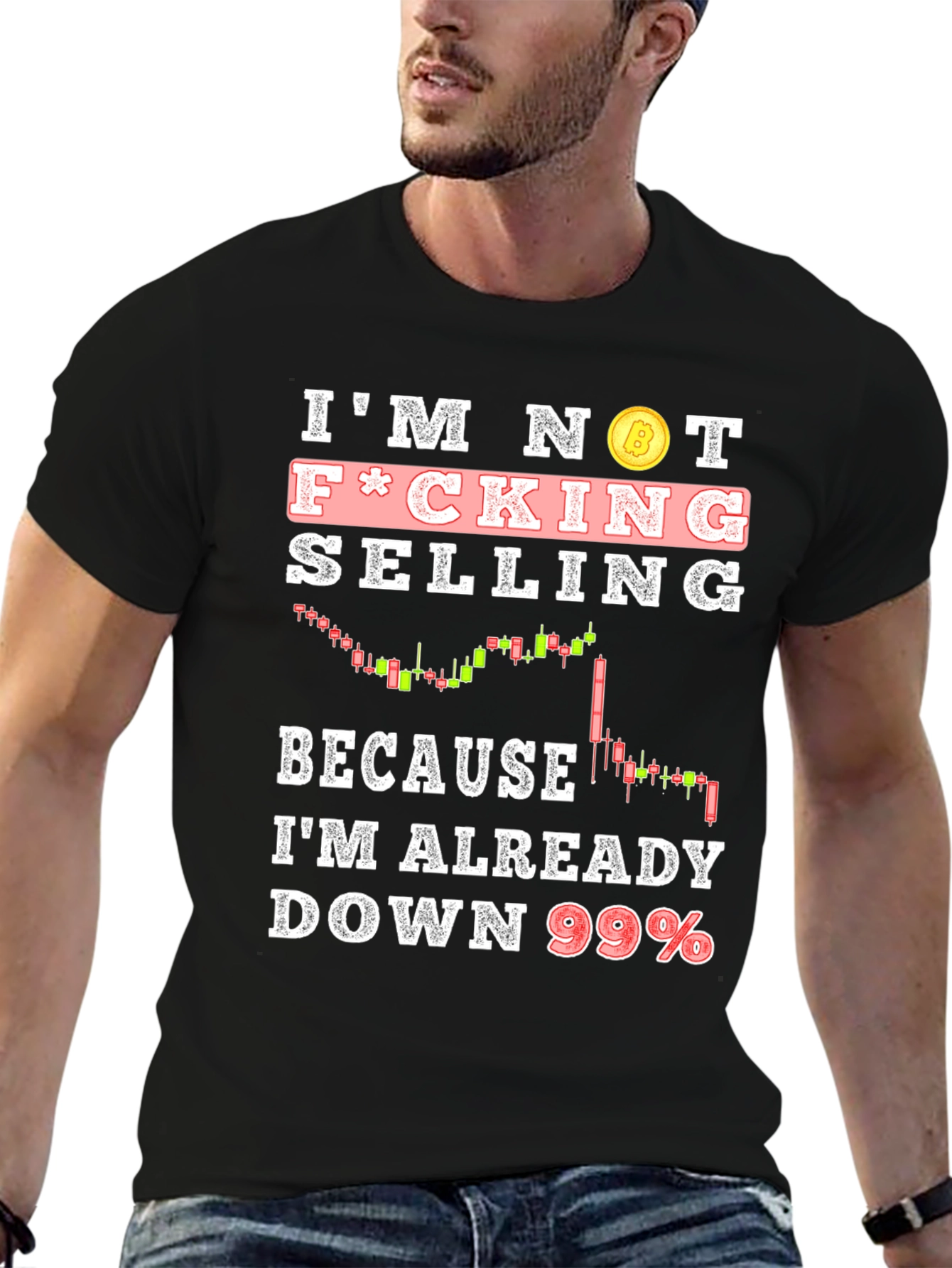 Bitcoin Down 99% Funny T-Shirt