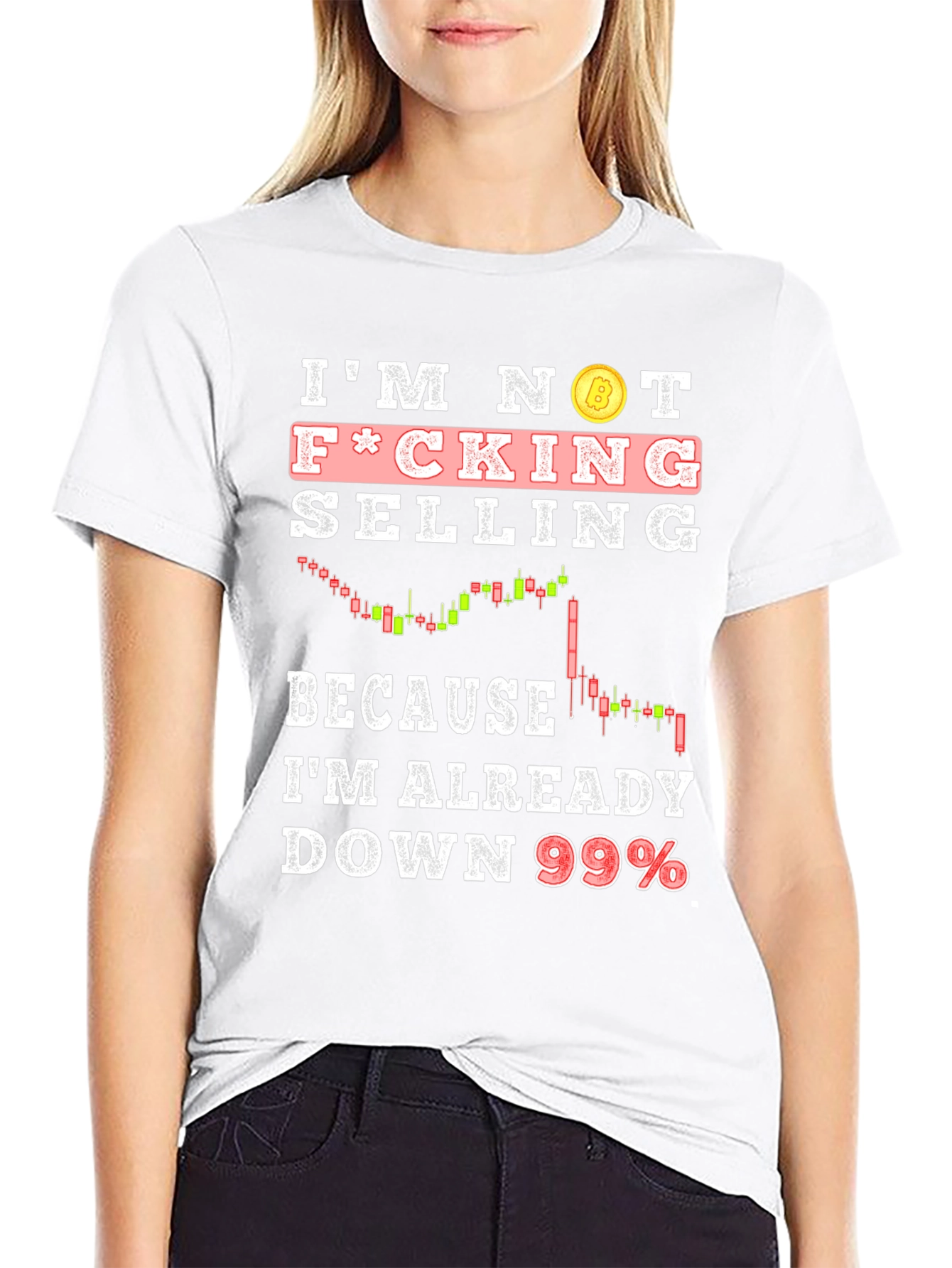Bitcoin Down 99% Funny T-Shirt