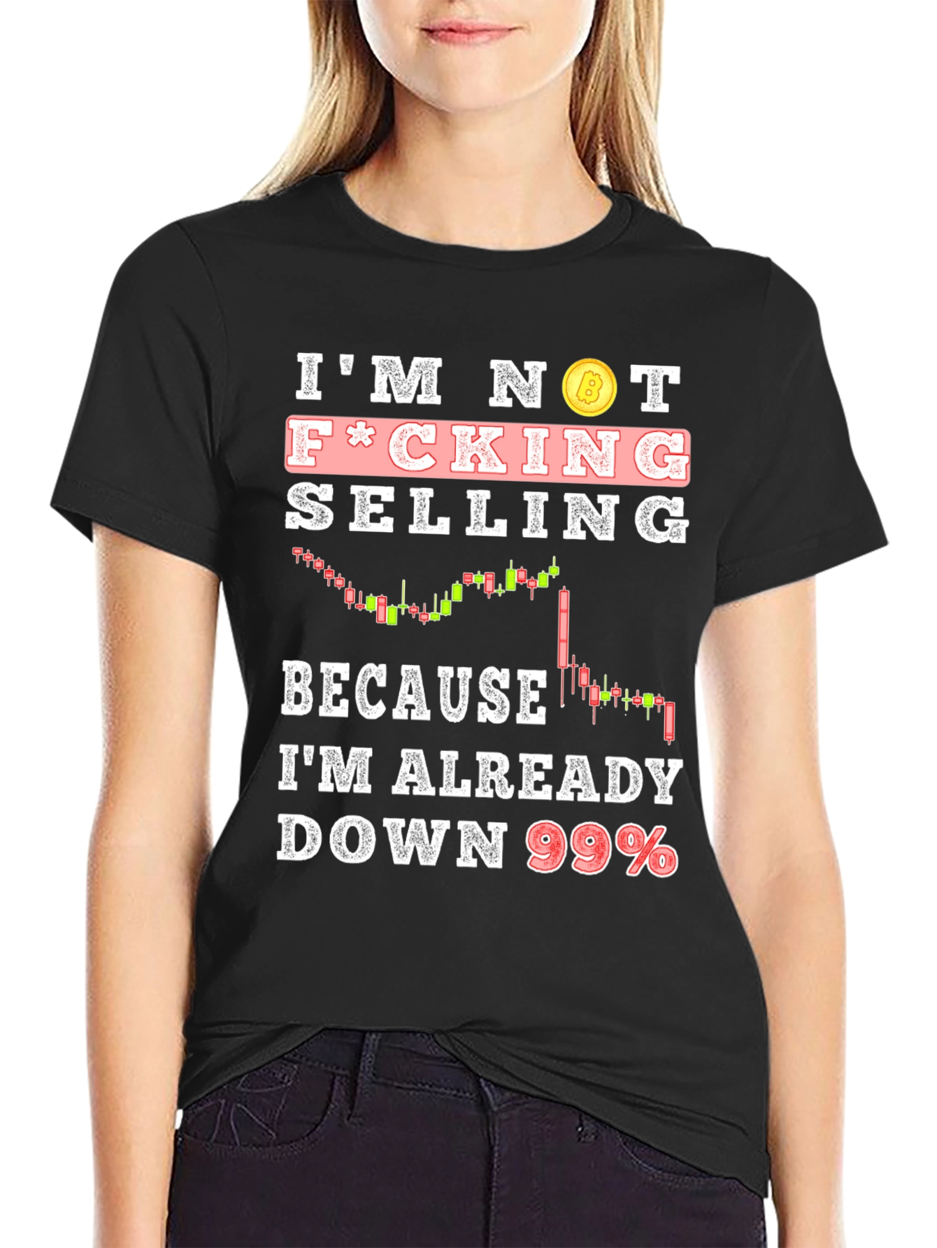 Bitcoin Down 99% Funny T-Shirt