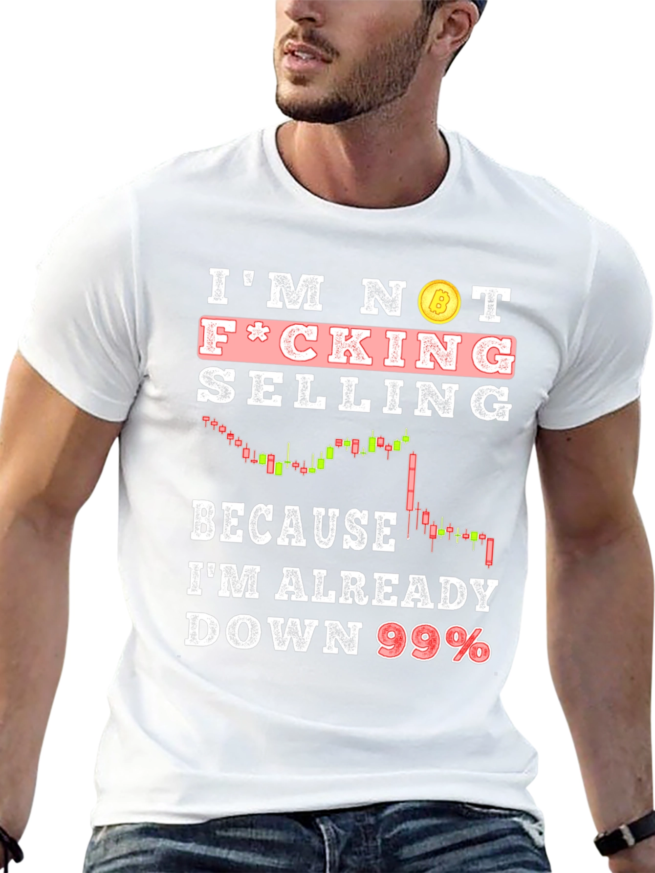 Bitcoin Down 99% Funny T-Shirt