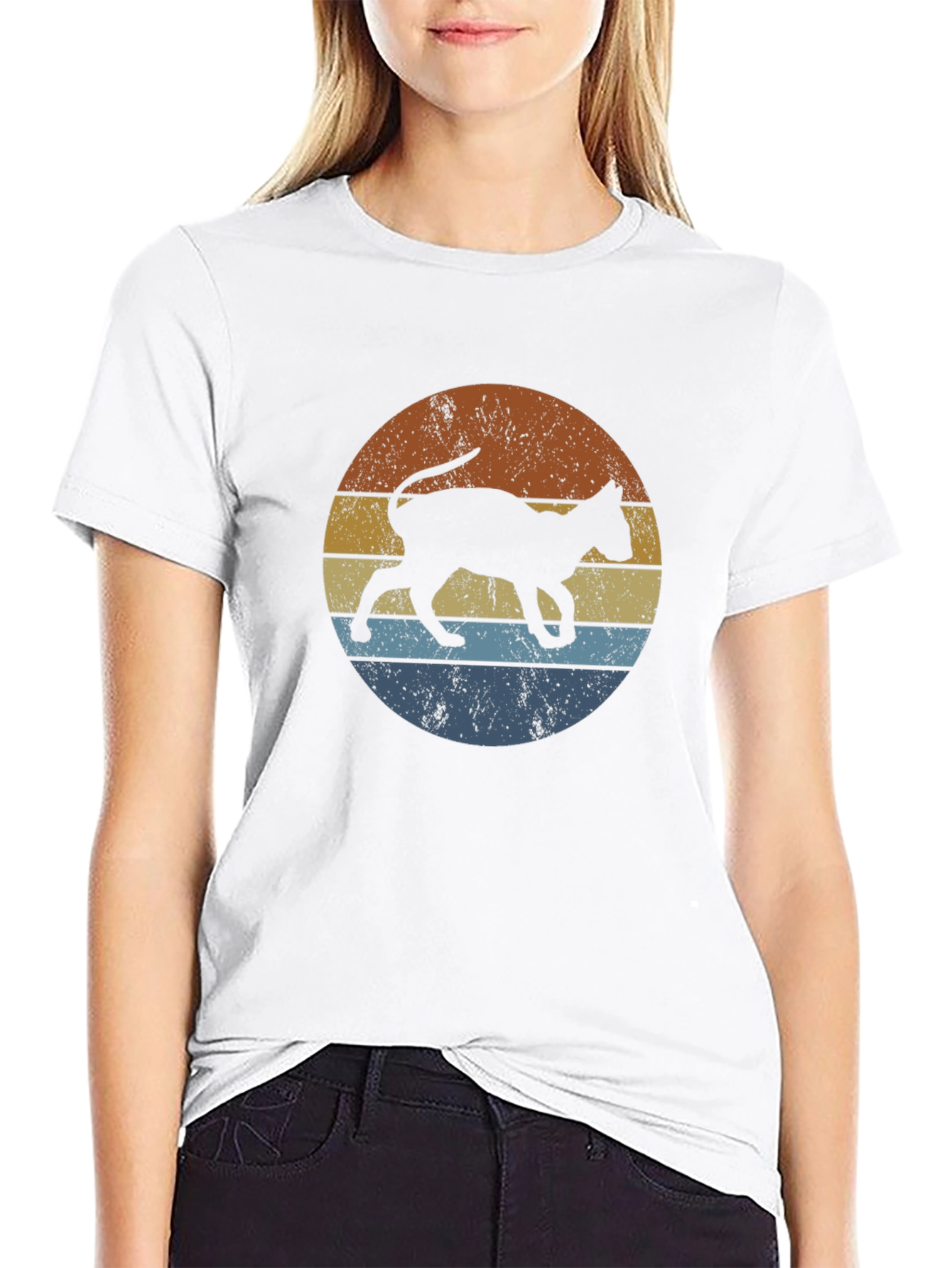 Retro Cat Silhouette Tee