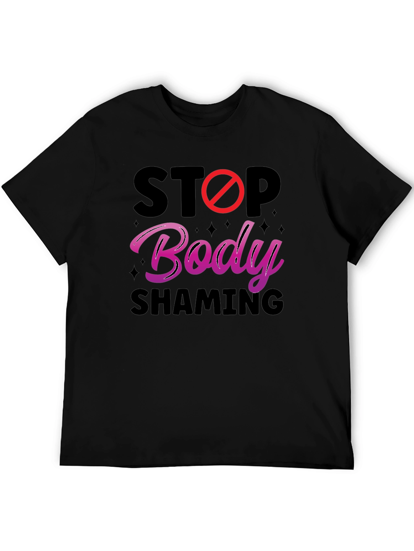 Stop Body Shaming Graphic Tee - Anti-Bullying Awareness