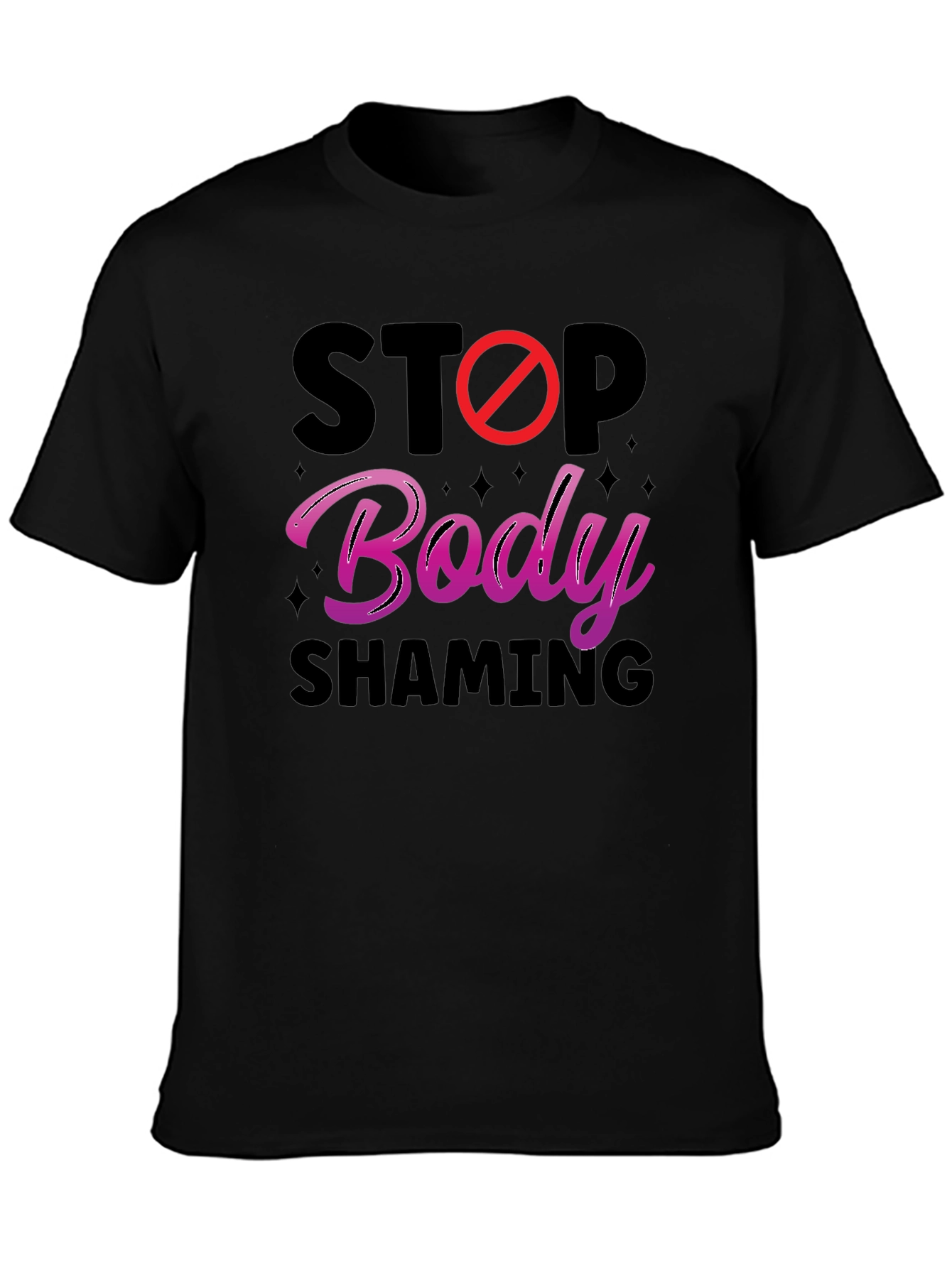 Stop Body Shaming Graphic Tee - Anti-Bullying Awareness