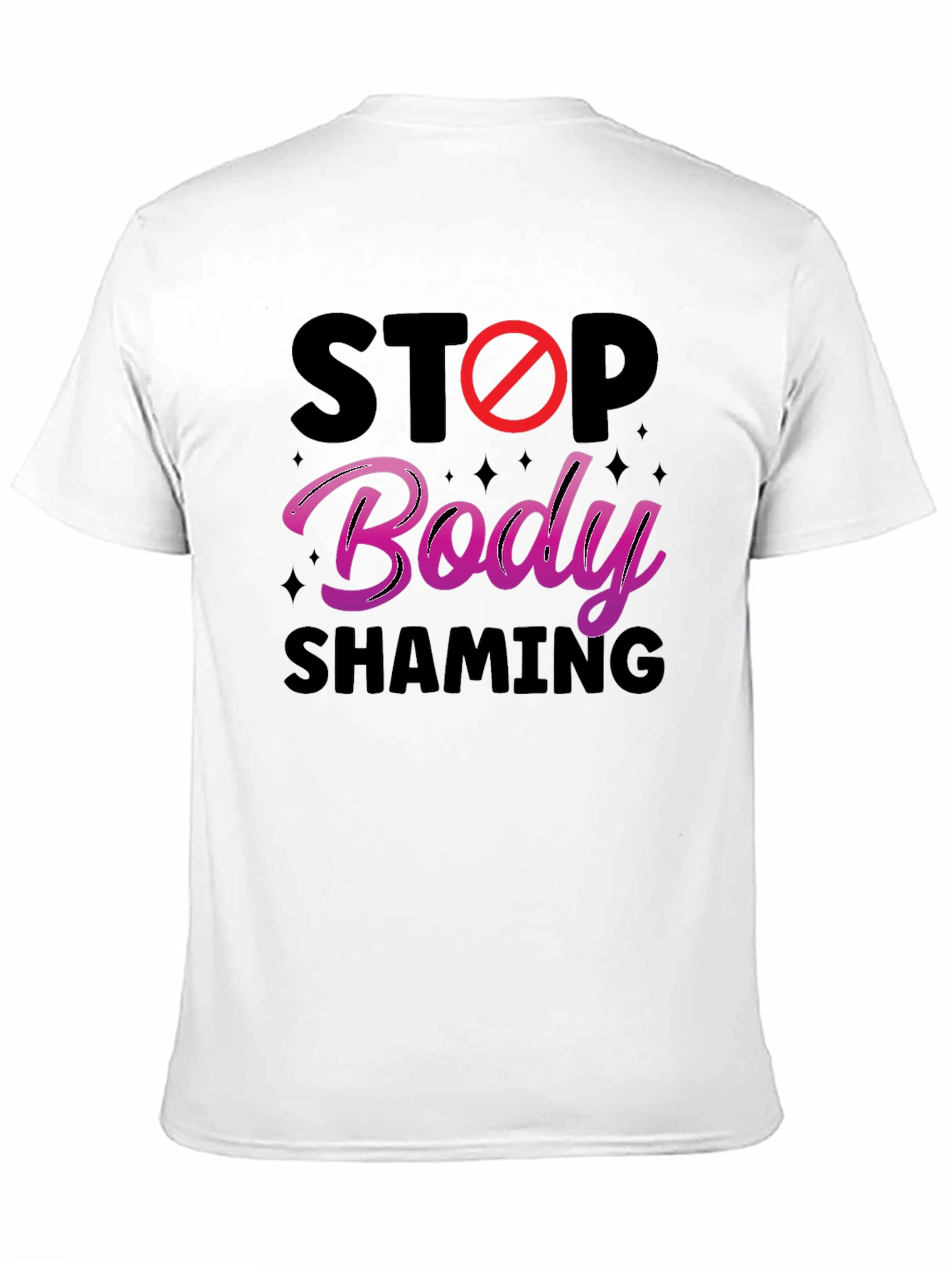 Stop Body Shaming Graphic Tee - Anti-Bullying Awareness