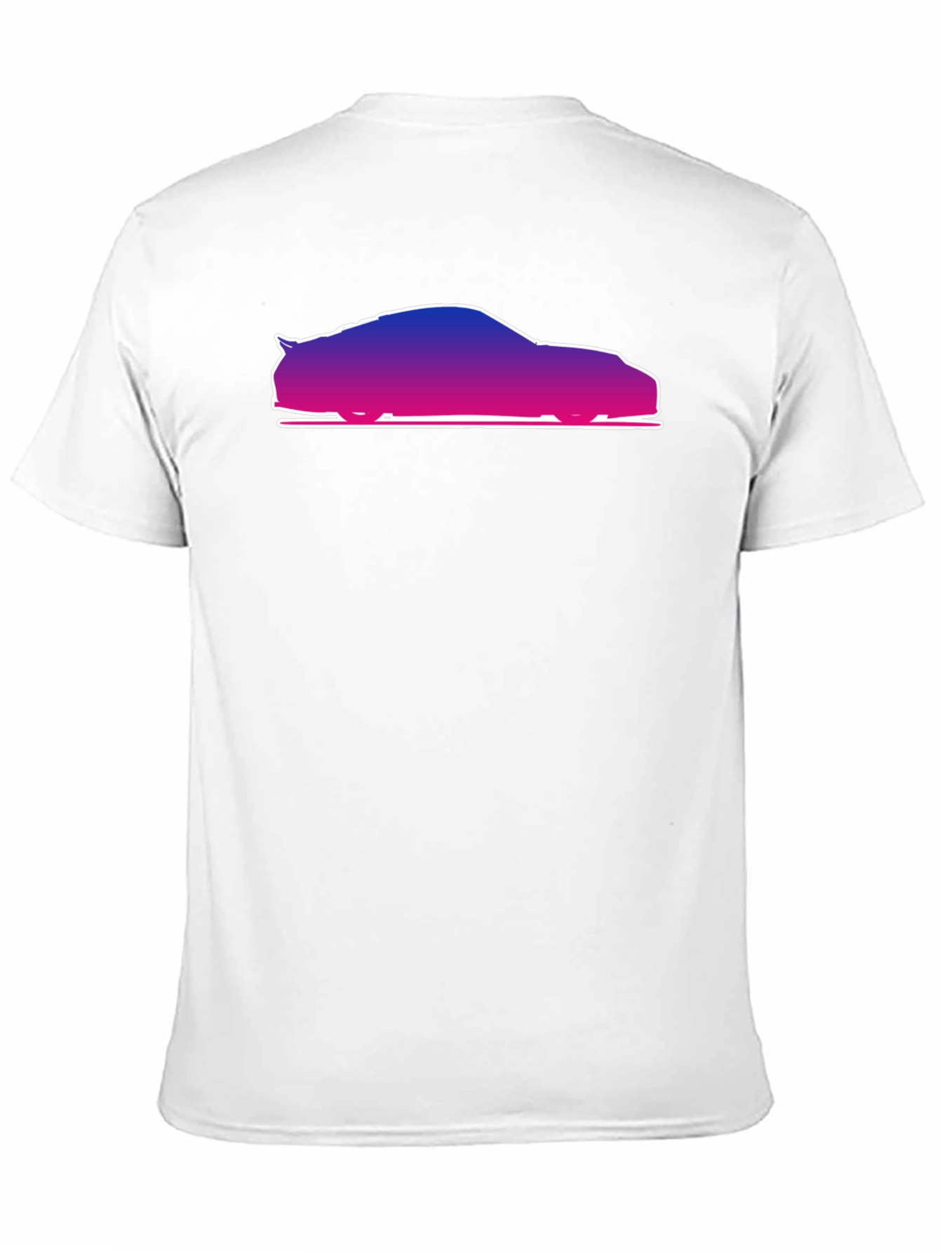 Gradient Car Silhouette Black T-Shirt