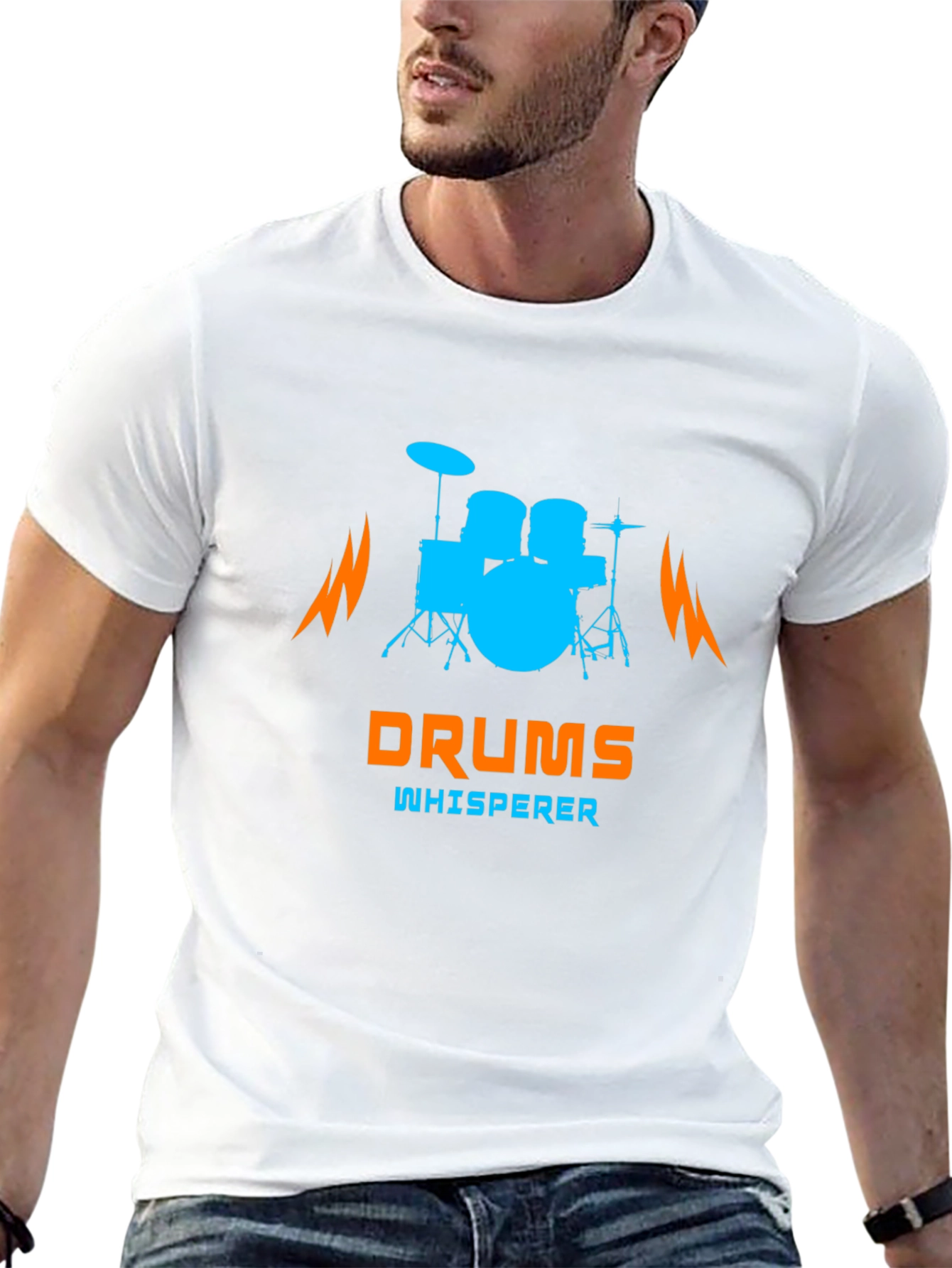 Drums Whisperer T-Shirt - Music Lover Tee