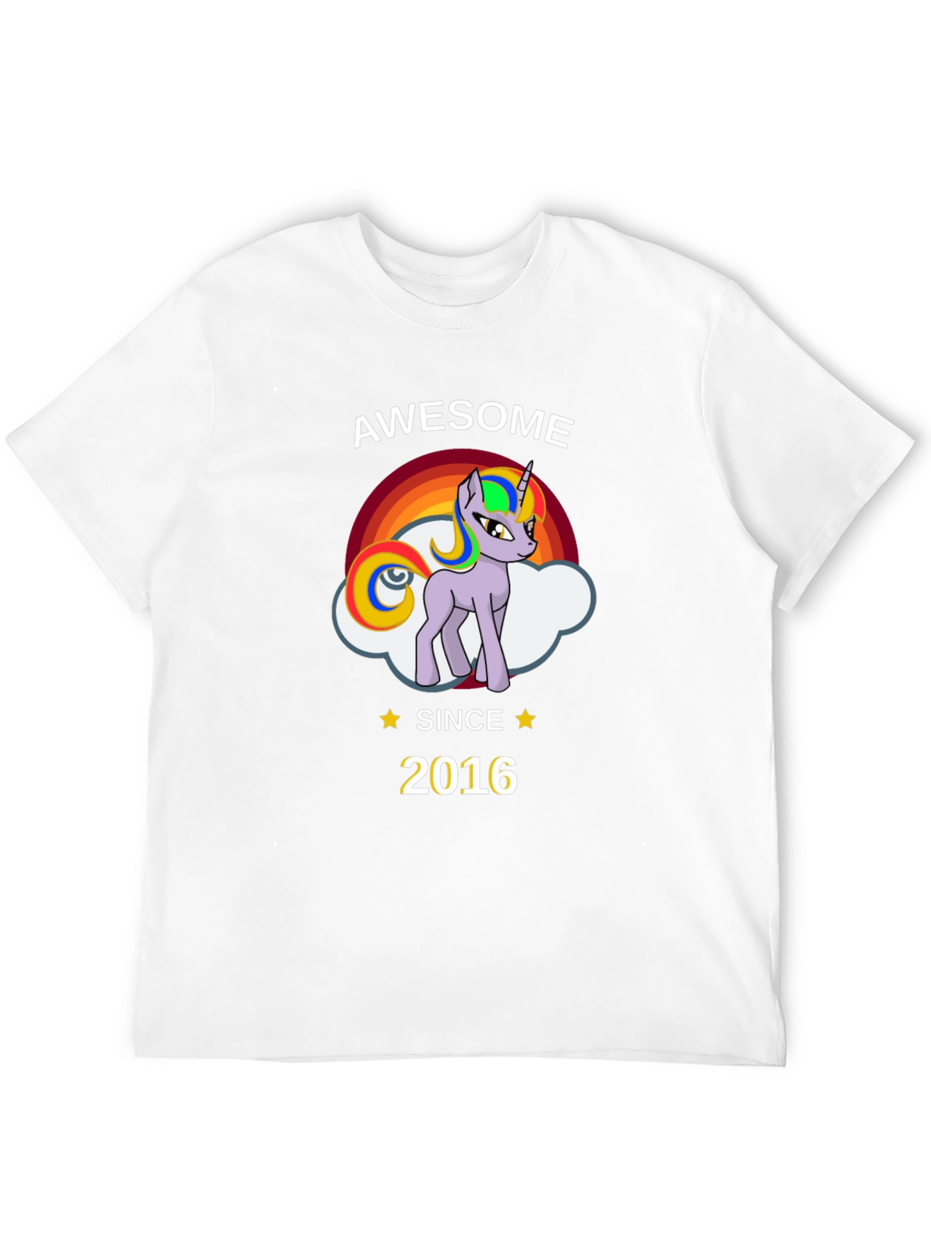 Awesome Since 2016 Unicorn Graphic T-Shirt