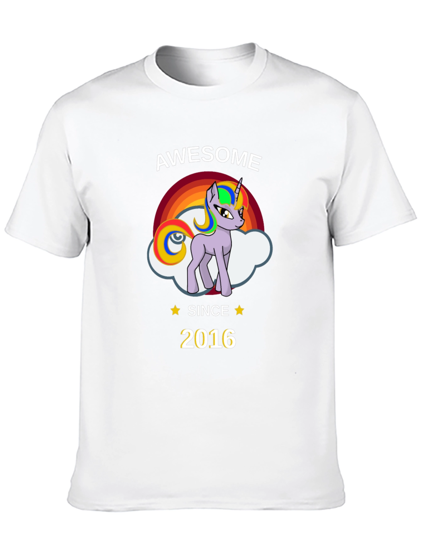 Awesome Since 2016 Unicorn Graphic T-Shirt