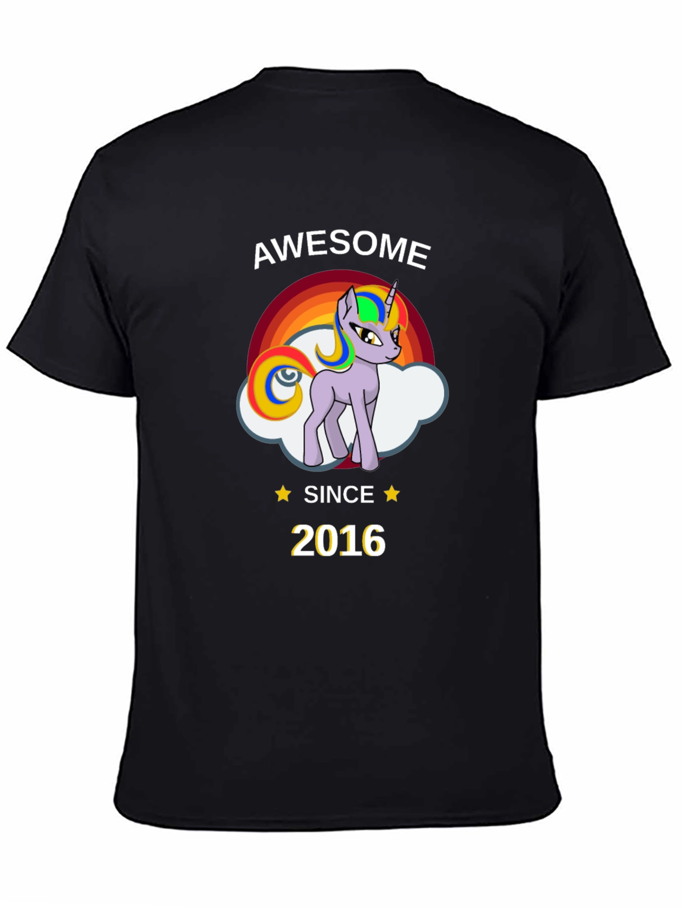 Awesome Since 2016 Unicorn Graphic T-Shirt