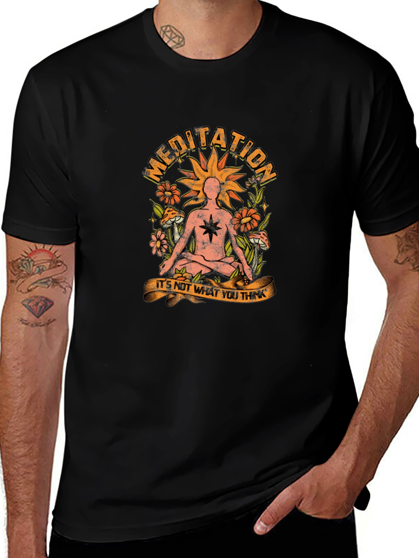 Meditation Graphic T-Shirt - Relax and Reflect