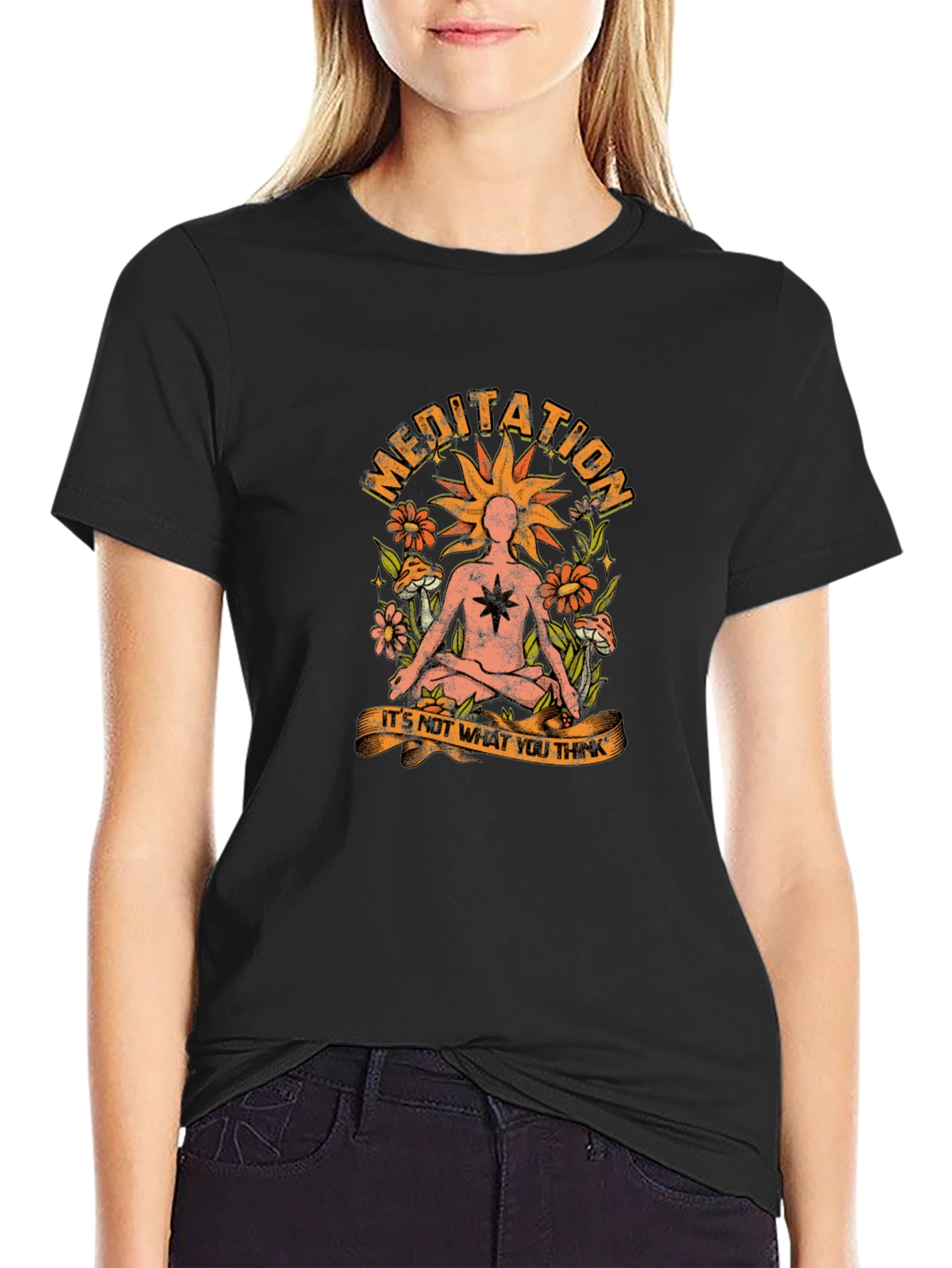Meditation Graphic T-Shirt - Relax and Reflect