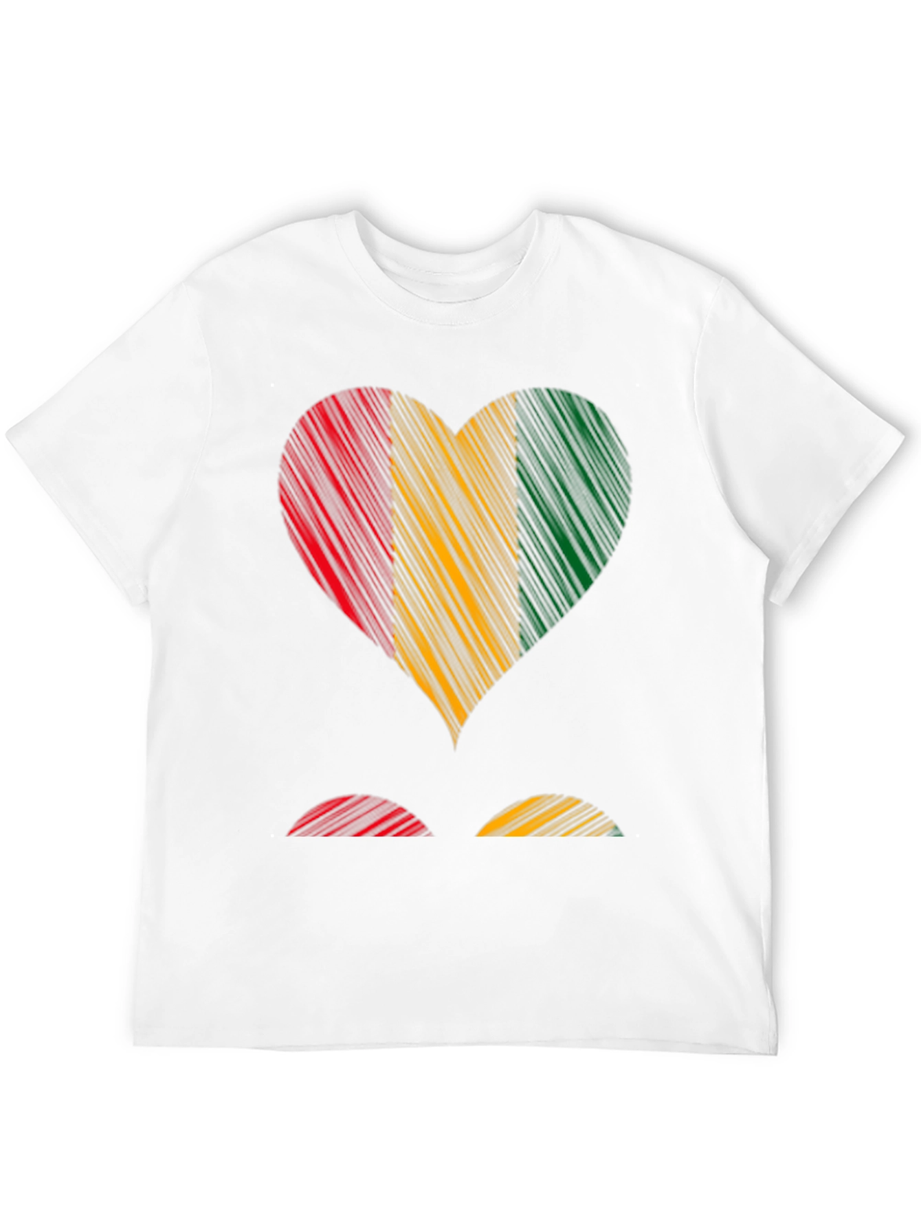 Heart Flag Graphic Tee - Casual Cotton T-Shirt