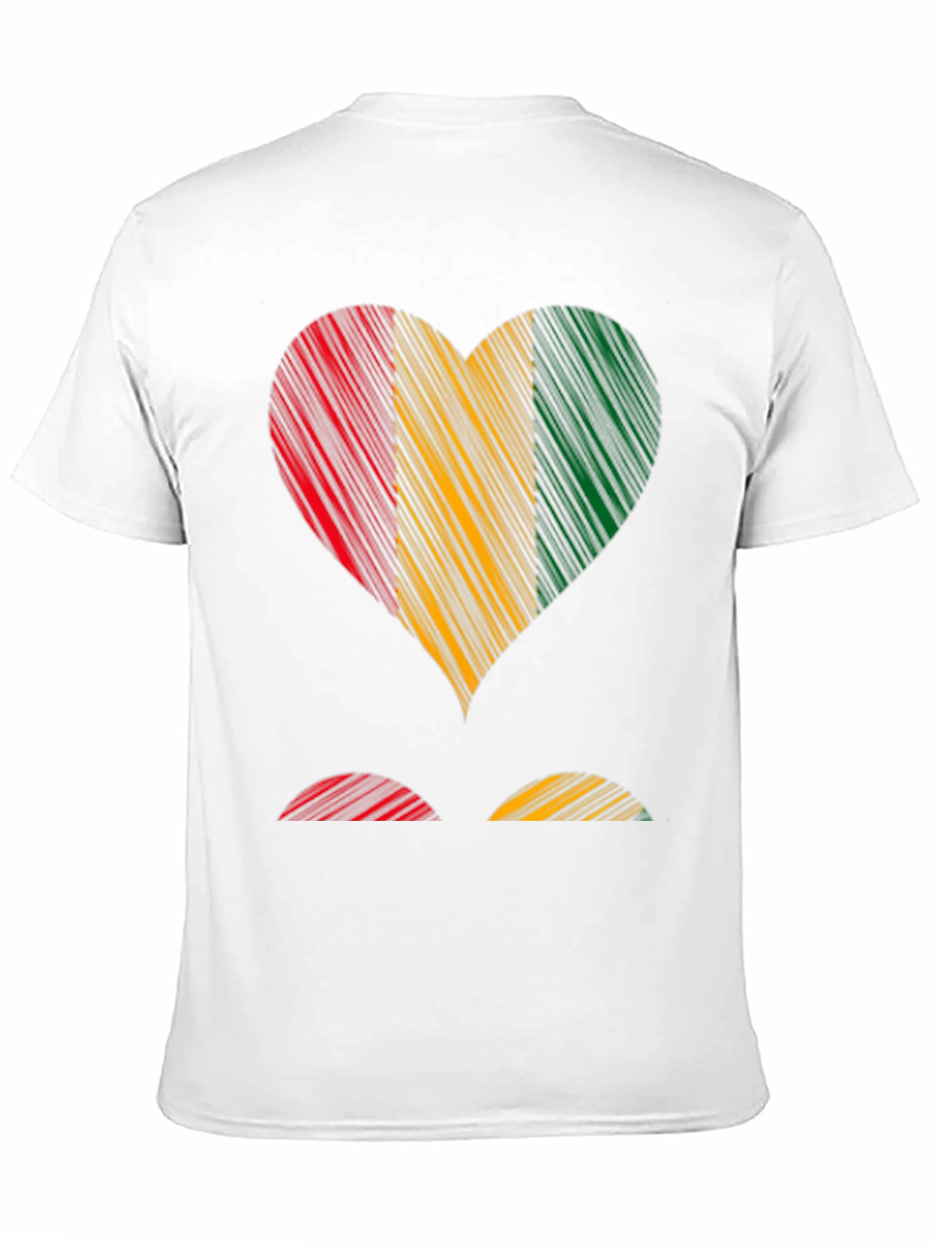 Heart Flag Graphic Tee - Casual Cotton T-Shirt