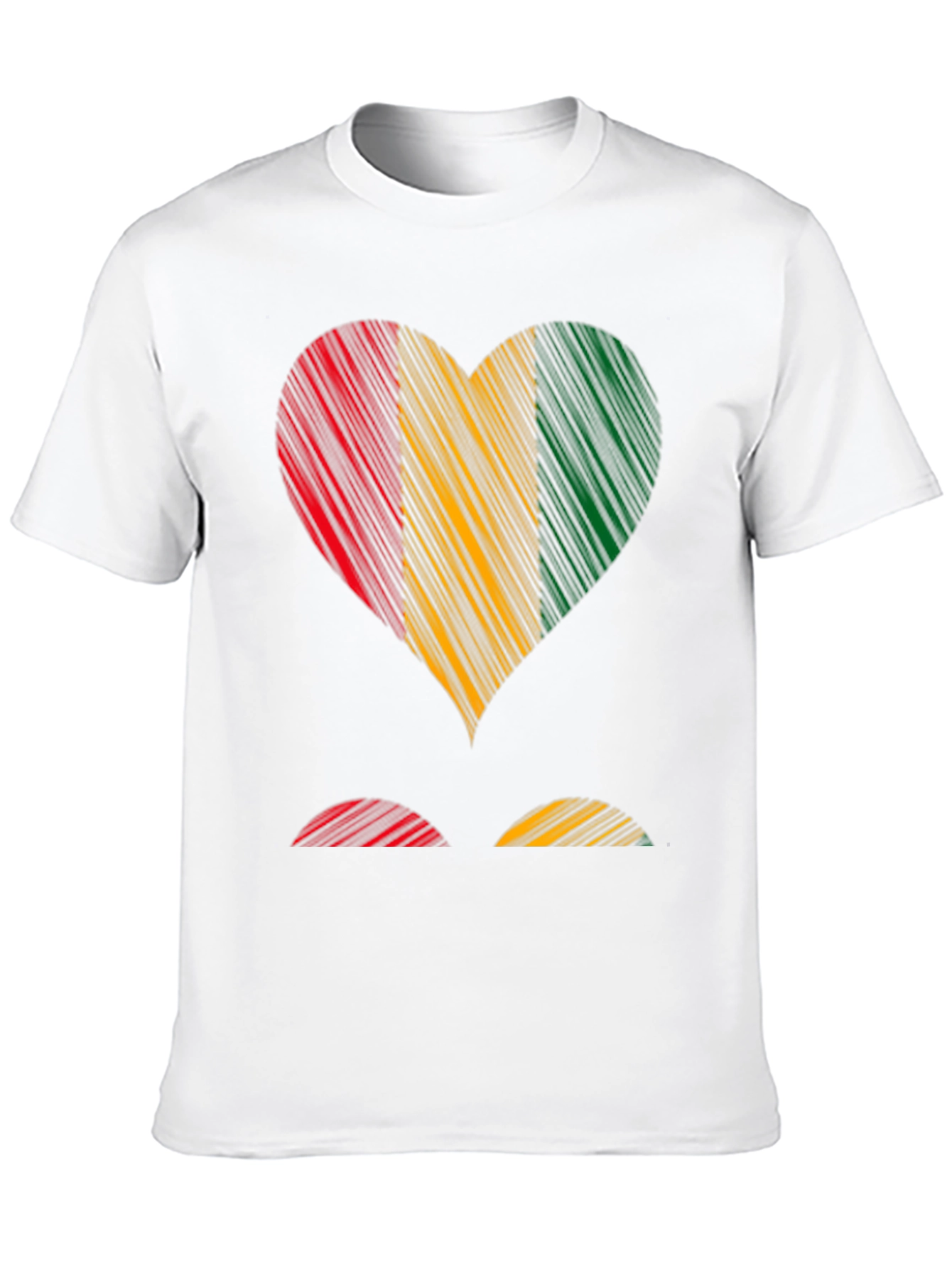 Heart Flag Graphic Tee - Casual Cotton T-Shirt