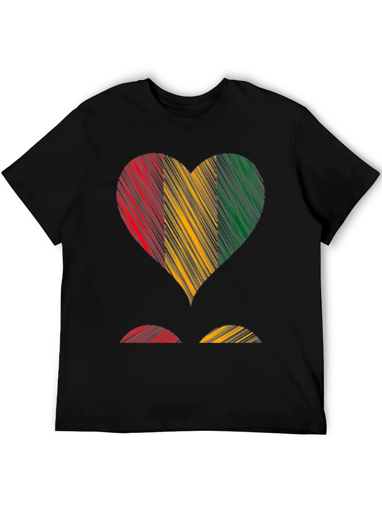 Heart Flag Graphic Tee - Casual Cotton T-Shirt